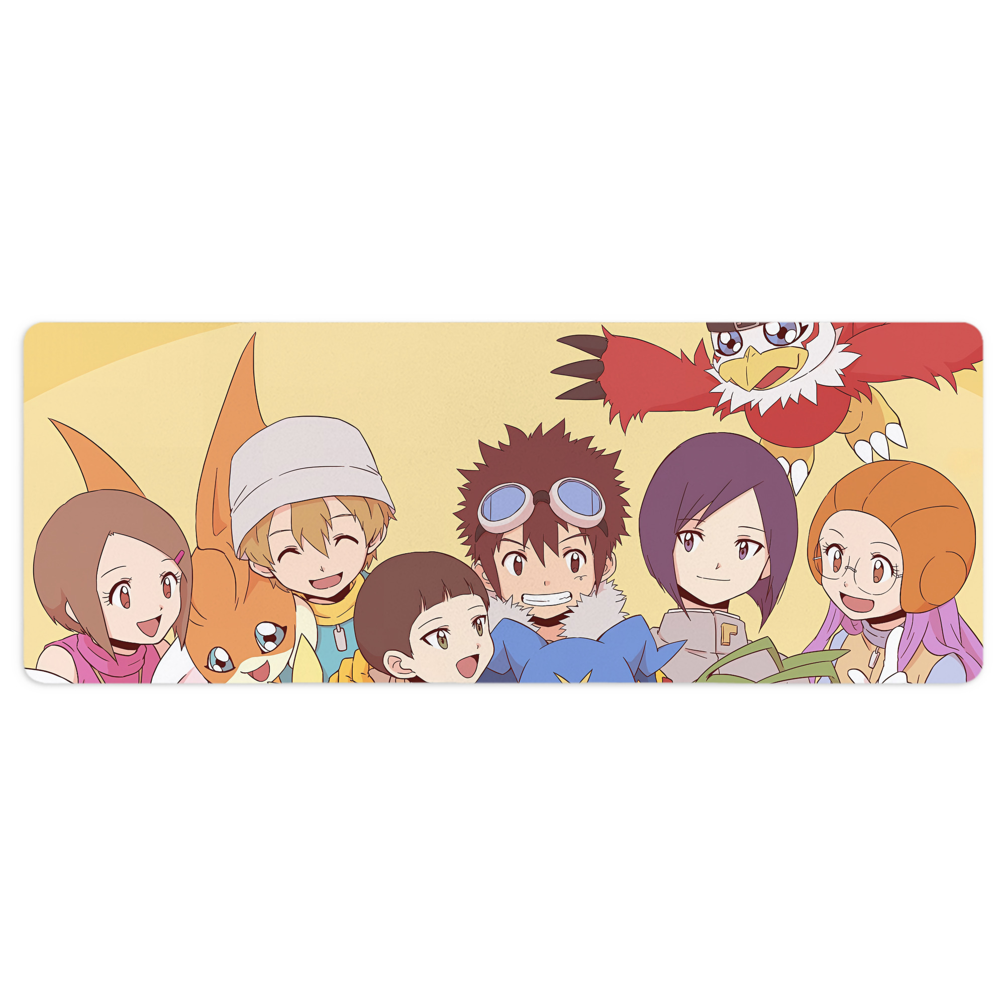 （画像用） Digimon デジタルモンスター/デジモン ステッチ加工 大判デスクマット／滑り止めマウスパッド