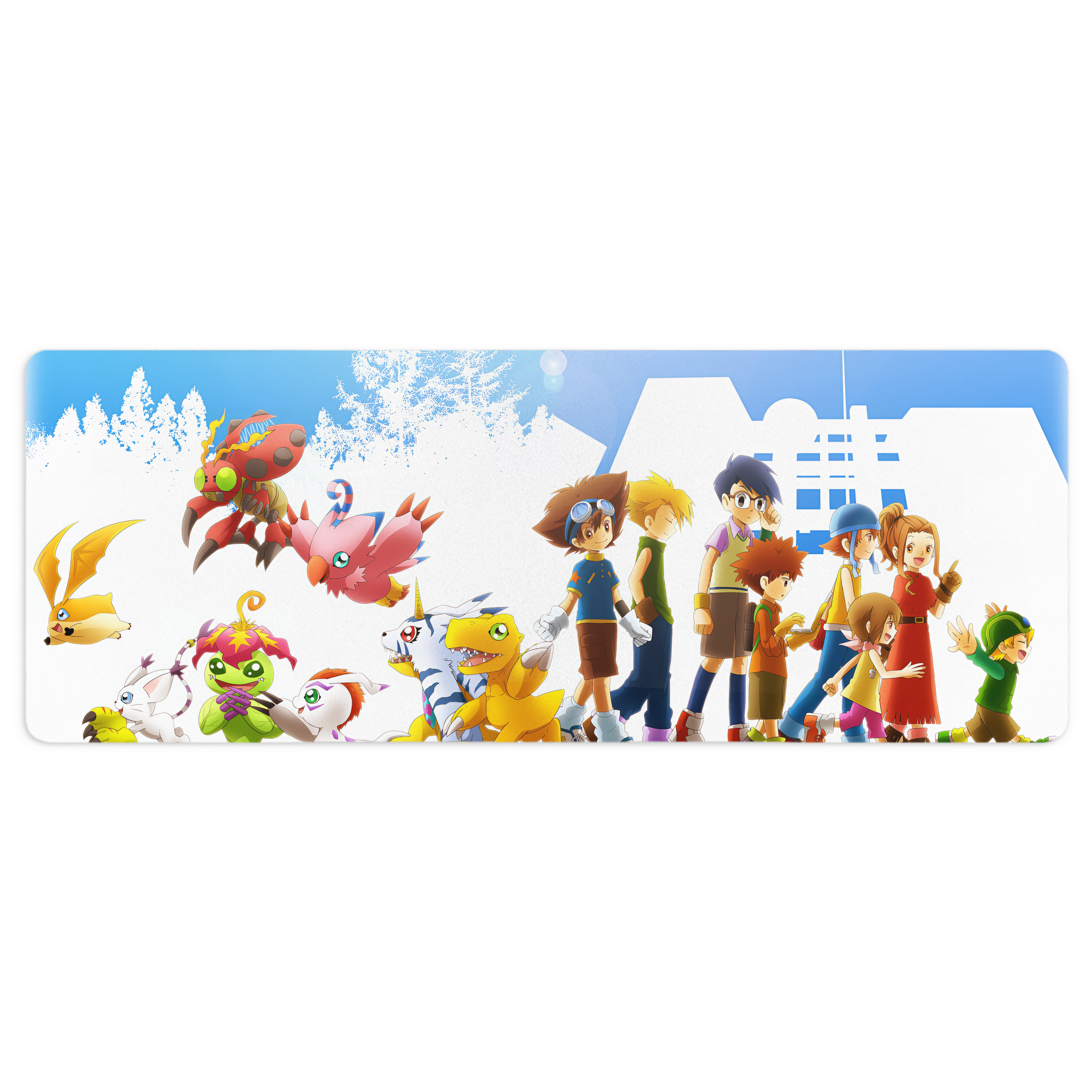 （画像用） Digimon デジタルモンスター/デジモン ステッチ加工 大判デスクマット／滑り止めマウスパッド