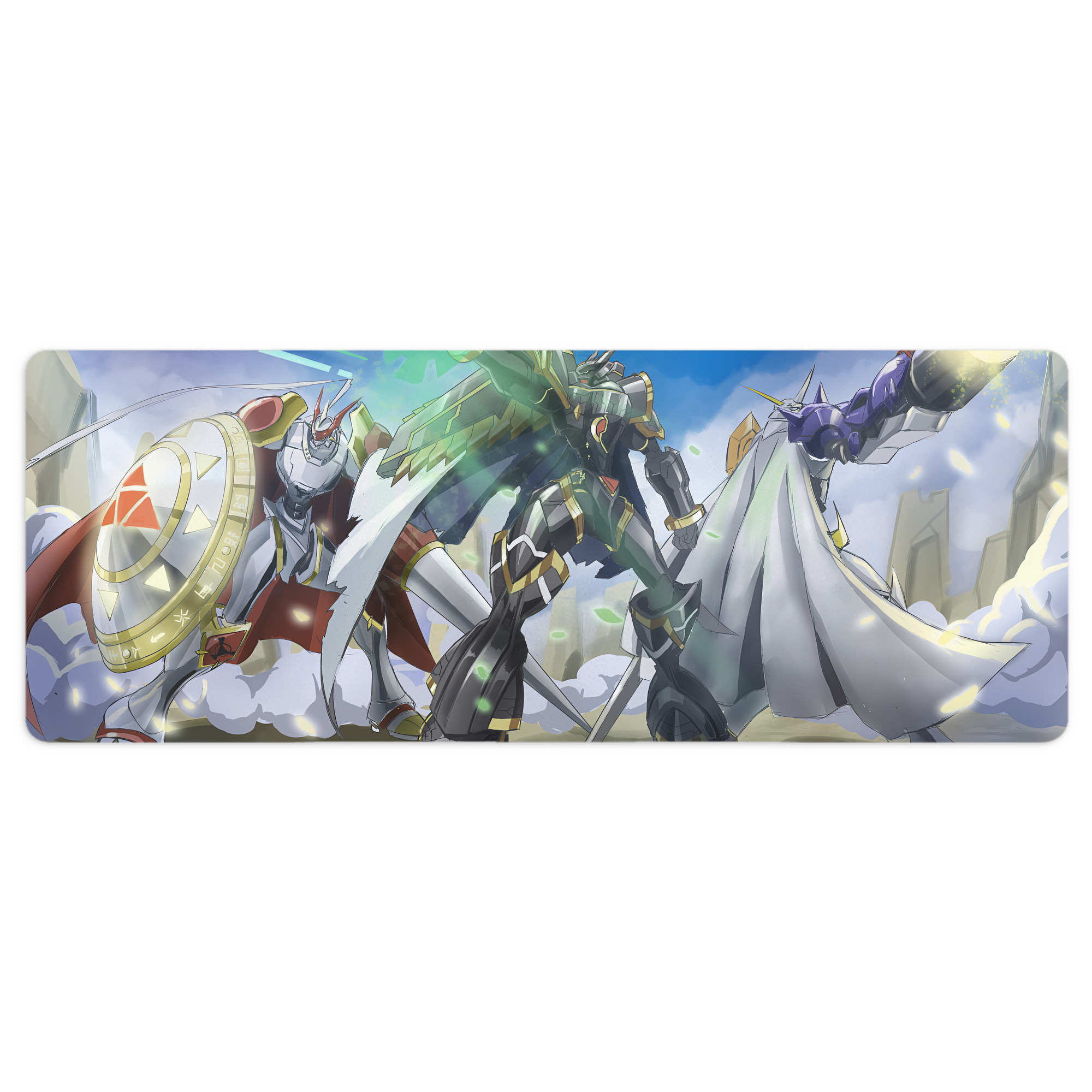 （画像用） Digimon デジタルモンスター/デジモン ステッチ加工 大判デスクマット／滑り止めマウスパッド