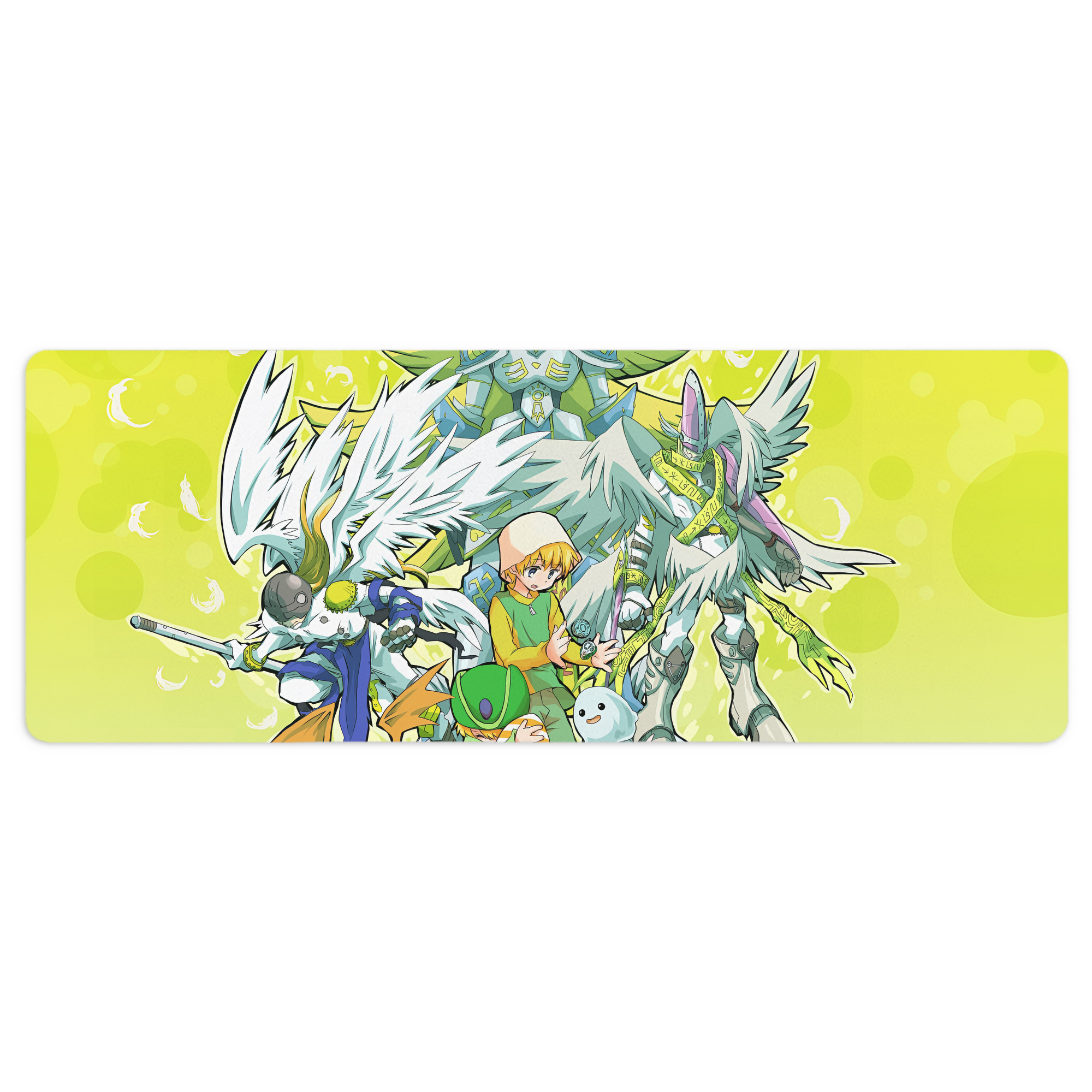 （画像用） Digimon デジタルモンスター/デジモン ステッチ加工 大判デスクマット／滑り止めマウスパッド