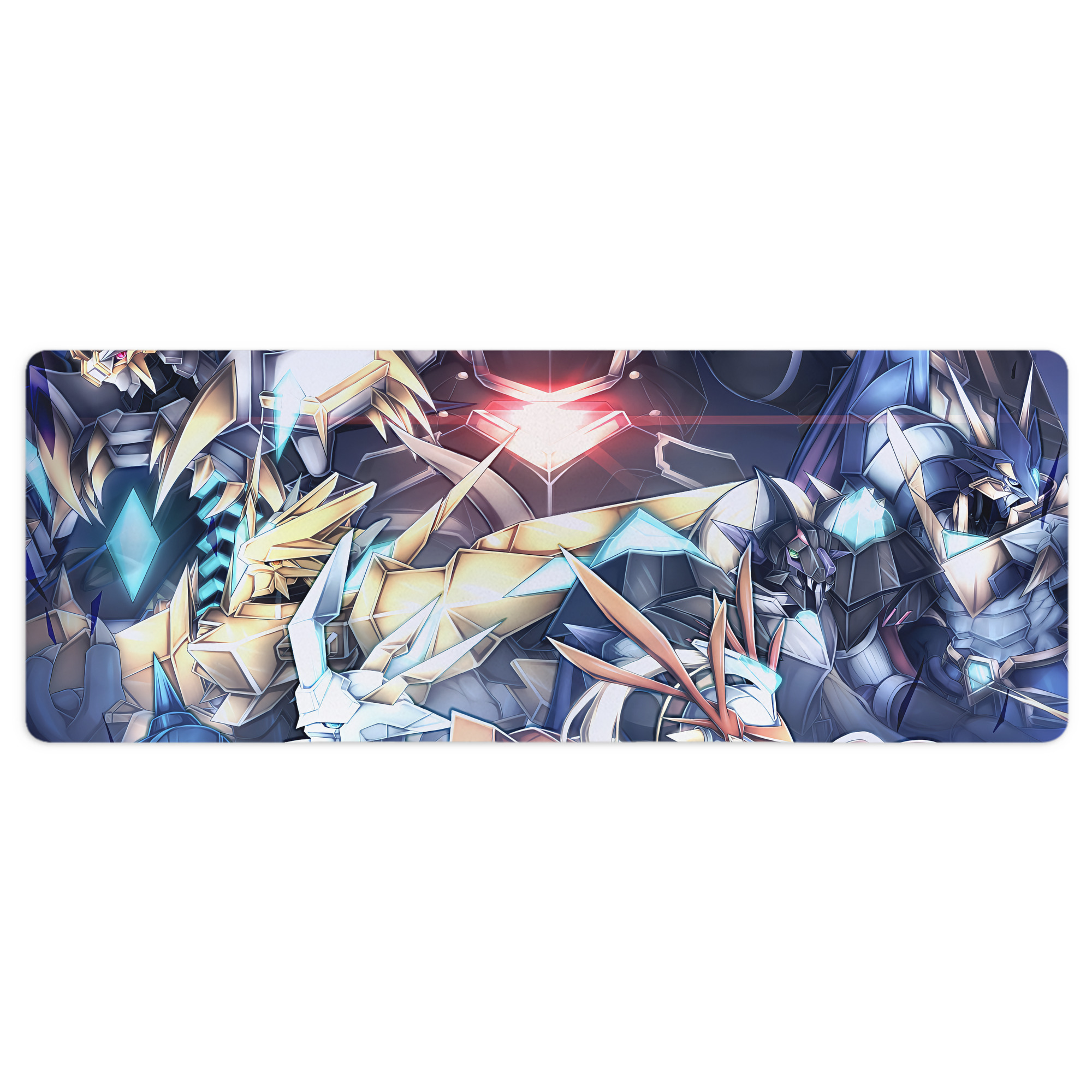 （画像用） Digimon デジタルモンスター/デジモン ステッチ加工 大判デスクマット／滑り止めマウスパッド