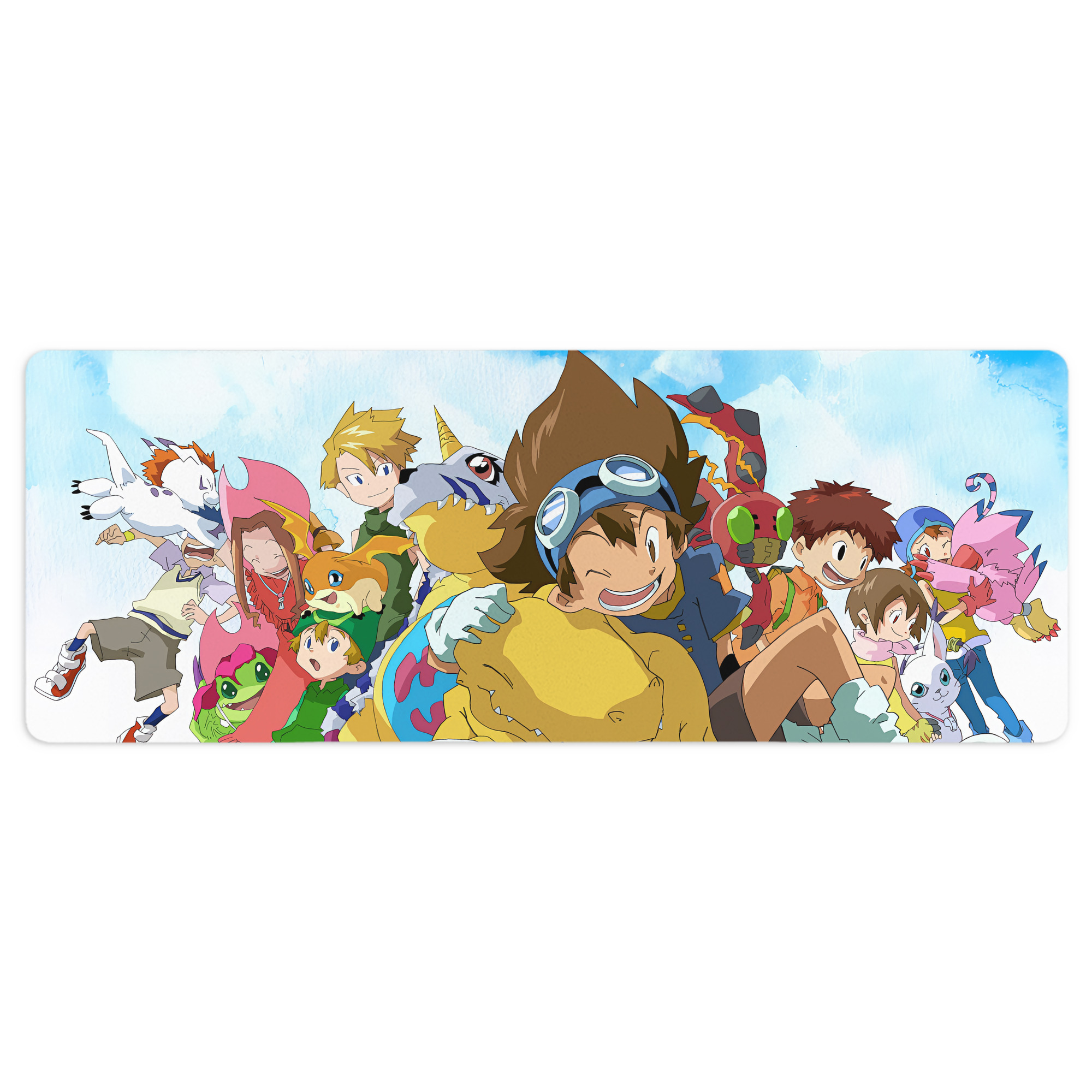 （画像用） Digimon デジタルモンスター/デジモン ステッチ加工 大判デスクマット／滑り止めマウスパッド