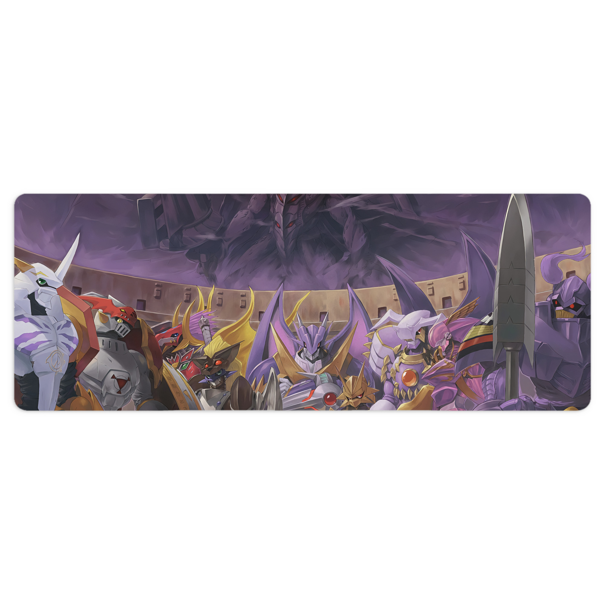 （画像用） Digimon デジタルモンスター/デジモン ステッチ加工 大判デスクマット／滑り止めマウスパッド
