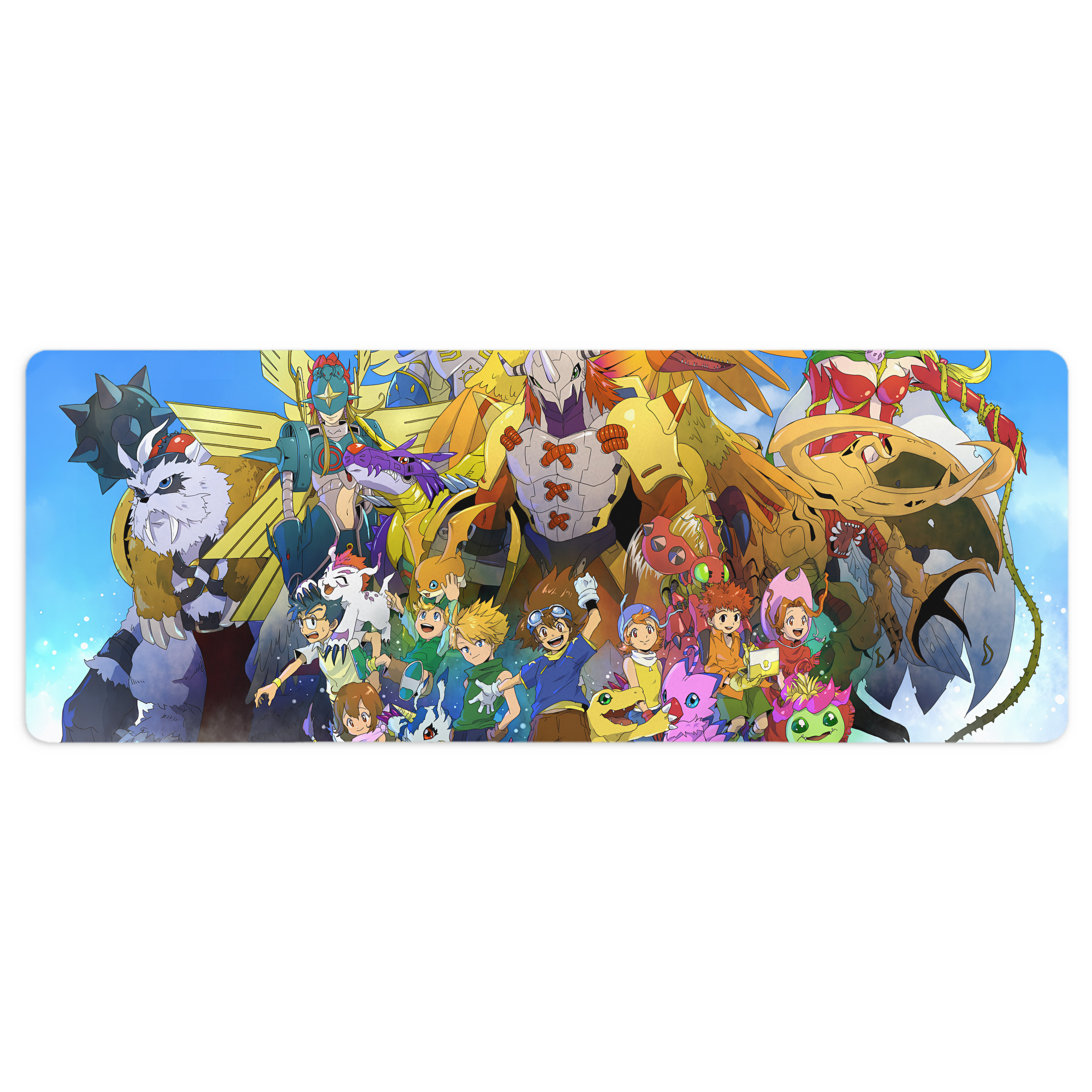 （画像用） Digimon デジタルモンスター/デジモン ステッチ加工 大判デスクマット／滑り止めマウスパッド