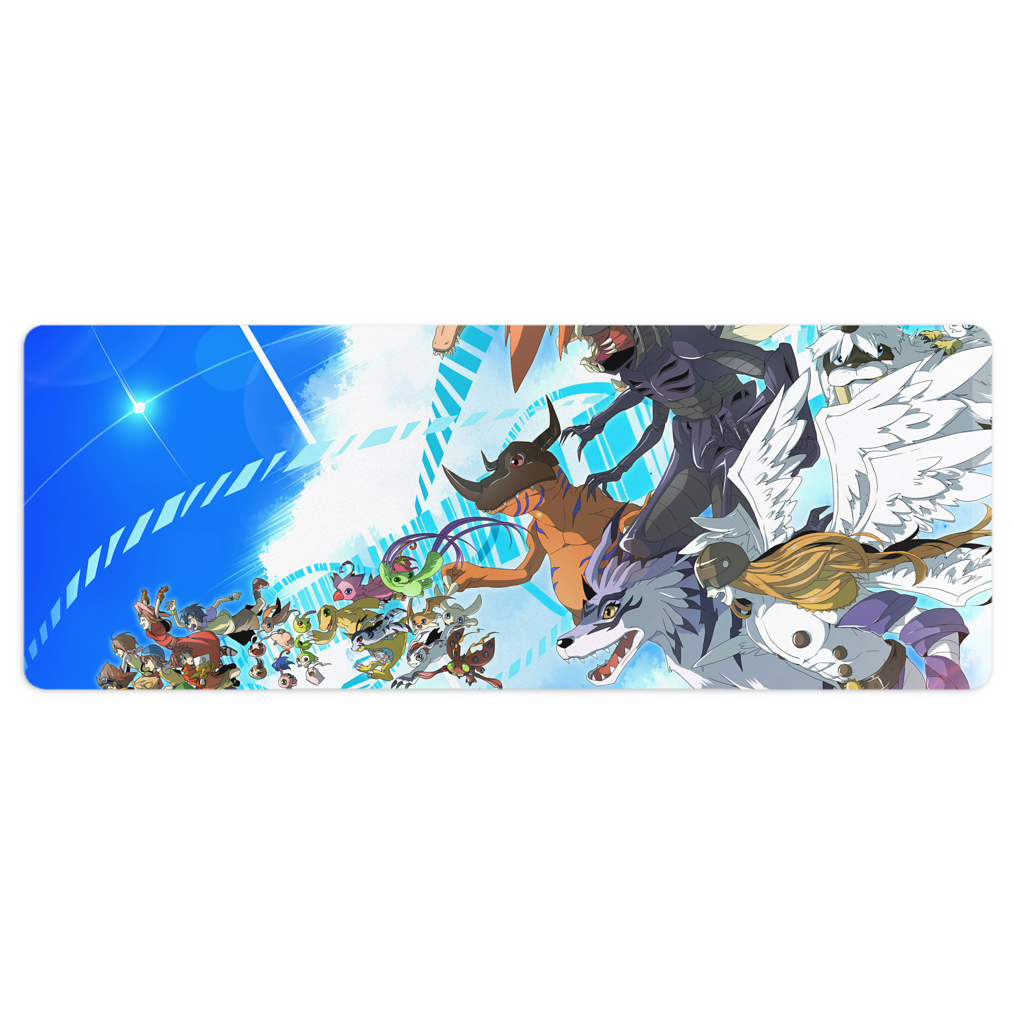 （画像用） Digimon デジタルモンスター/デジモン ステッチ加工 大判デスクマット／滑り止めマウスパッド