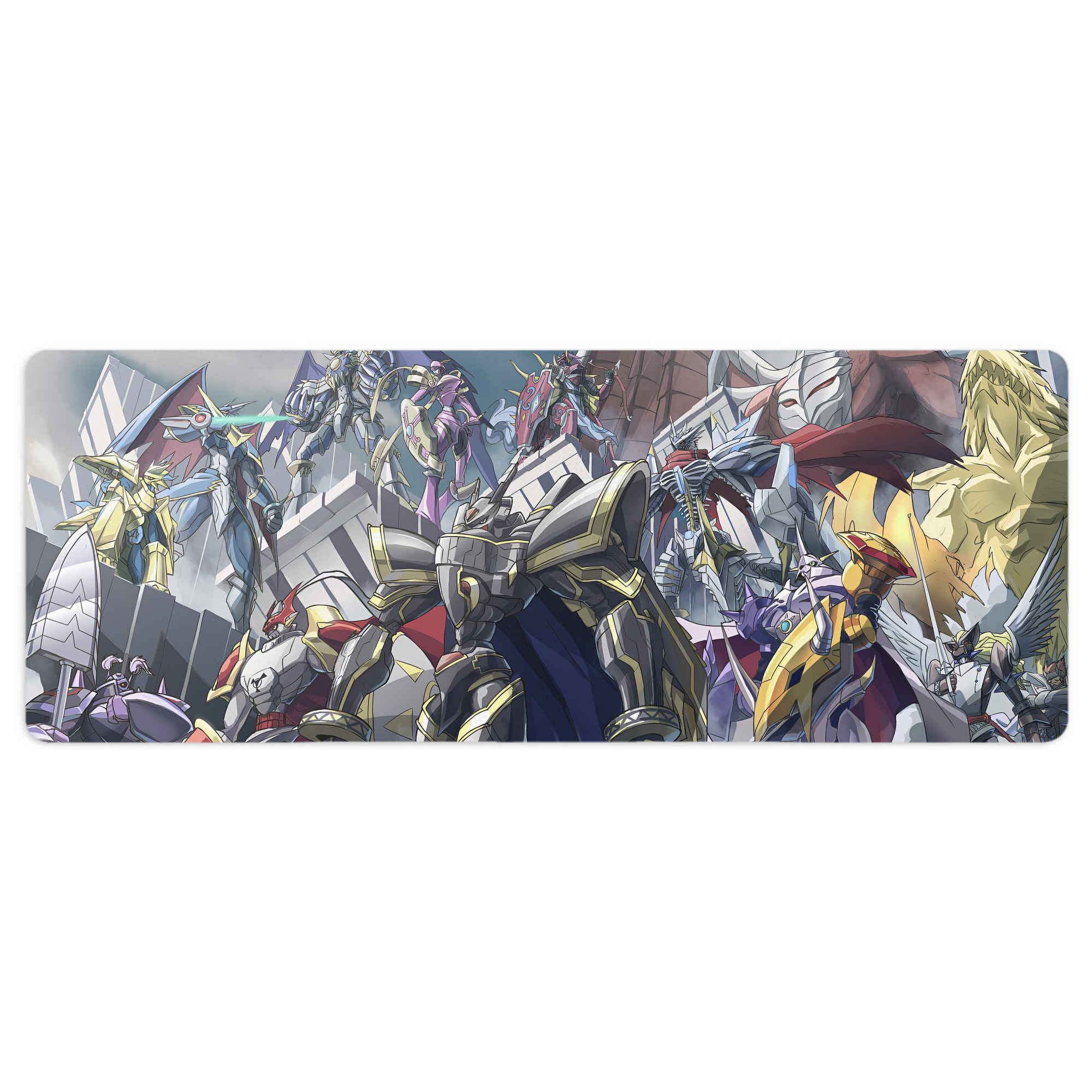 （画像用） Digimon デジタルモンスター/デジモン ステッチ加工 大判デスクマット／滑り止めマウスパッド