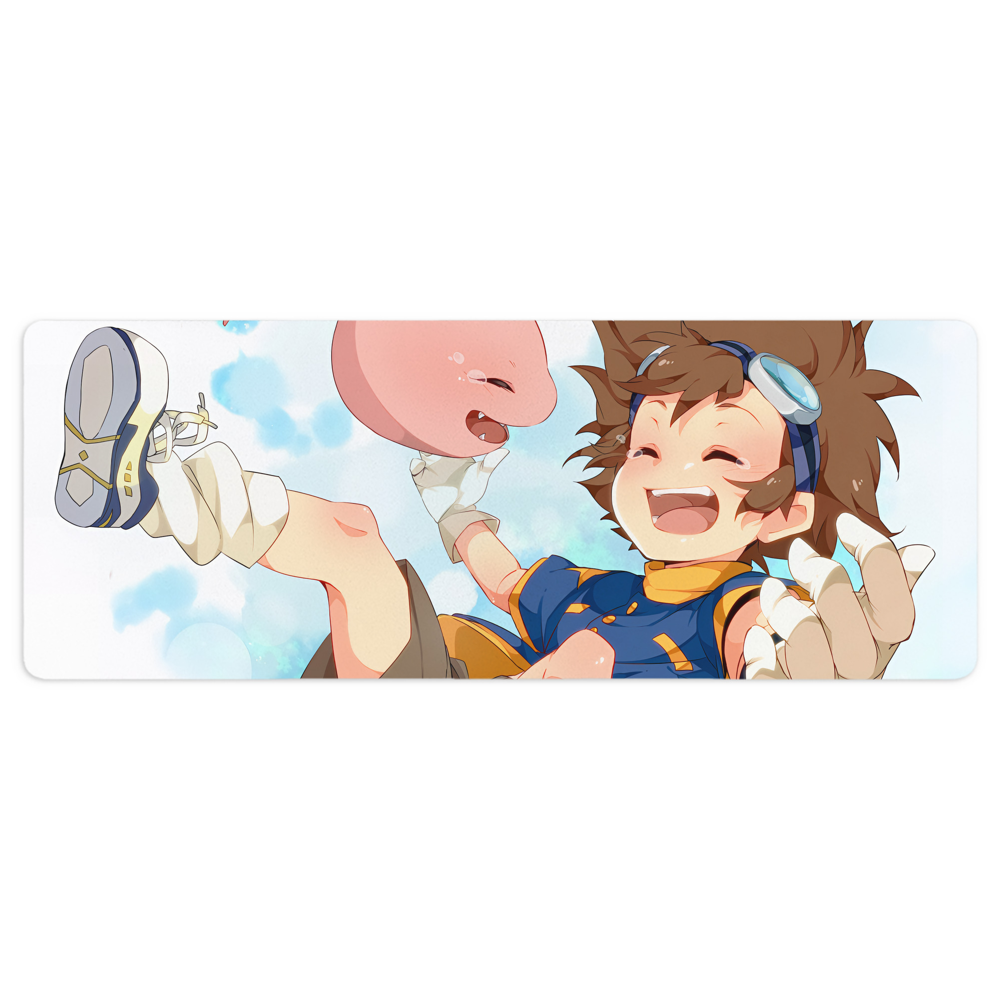 （画像用） Digimon デジタルモンスター/デジモン ステッチ加工 大判デスクマット／滑り止めマウスパッド