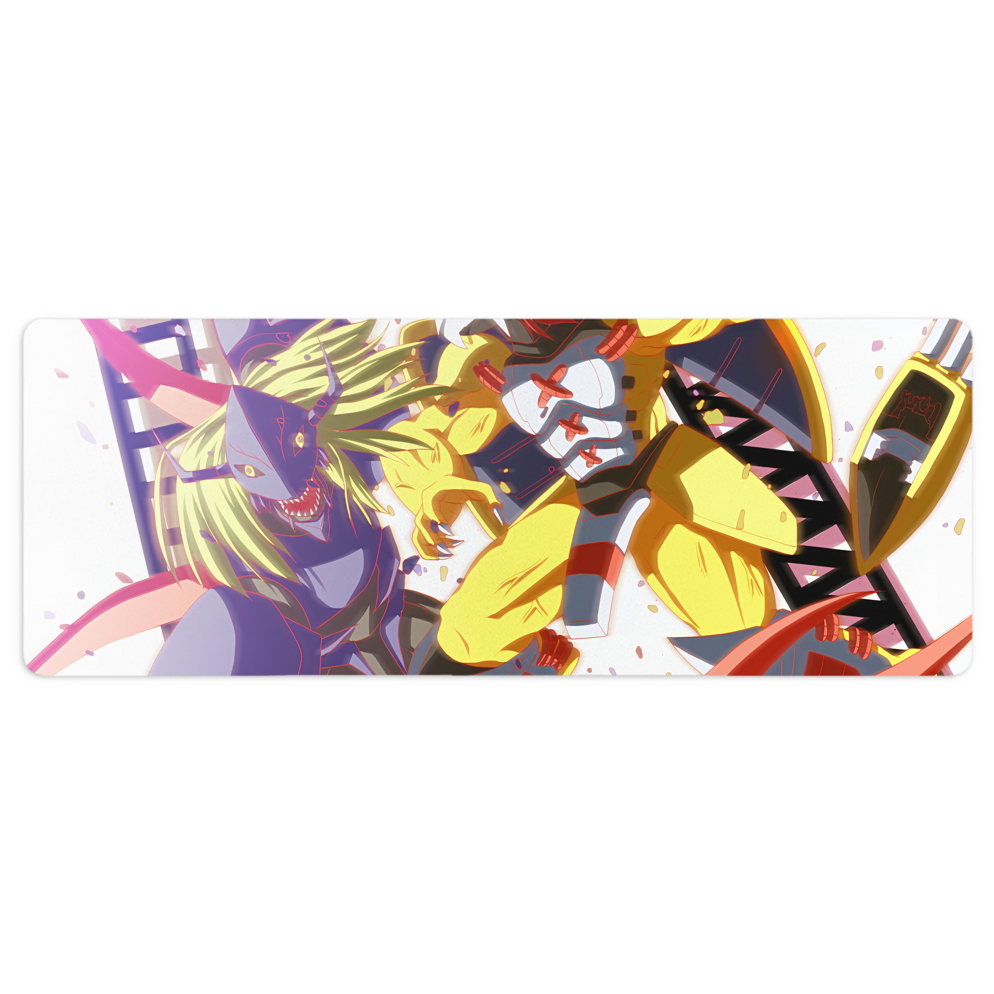 （画像用） Digimon デジタルモンスター/デジモン ステッチ加工 大判デスクマット／滑り止めマウスパッド