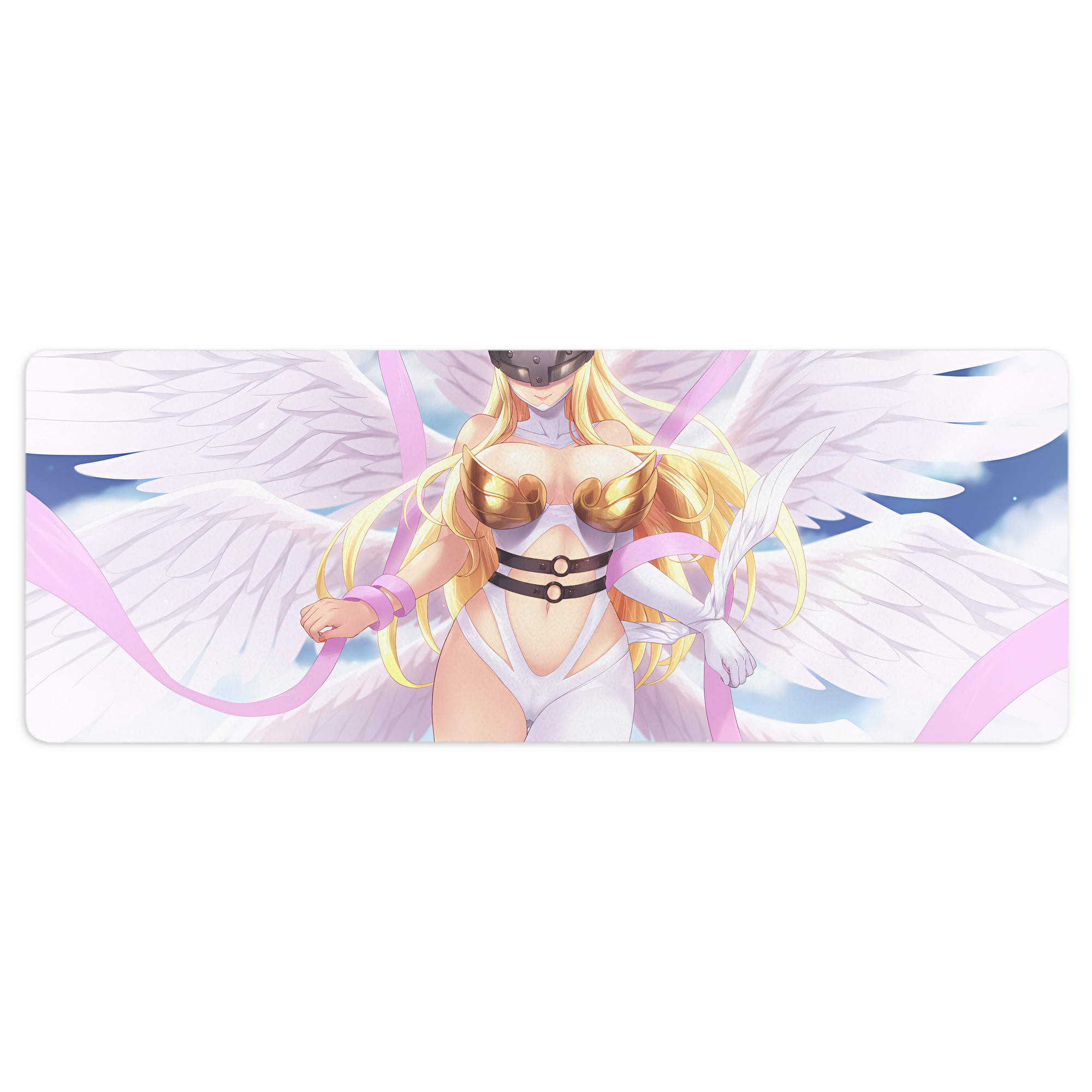 （画像用） Digimon デジタルモンスター/デジモン ステッチ加工 大判デスクマット／滑り止めマウスパッド