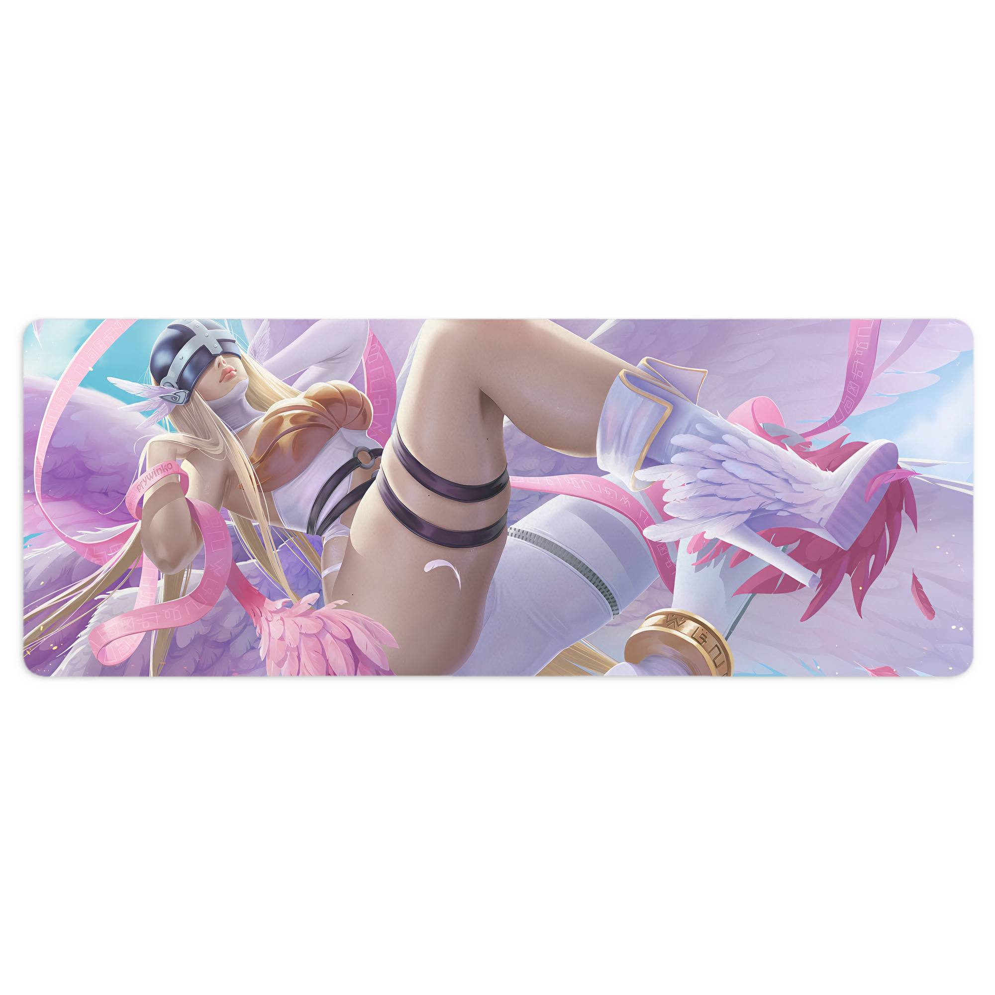 （画像用） Digimon デジタルモンスター/デジモン ステッチ加工 大判デスクマット／滑り止めマウスパッド