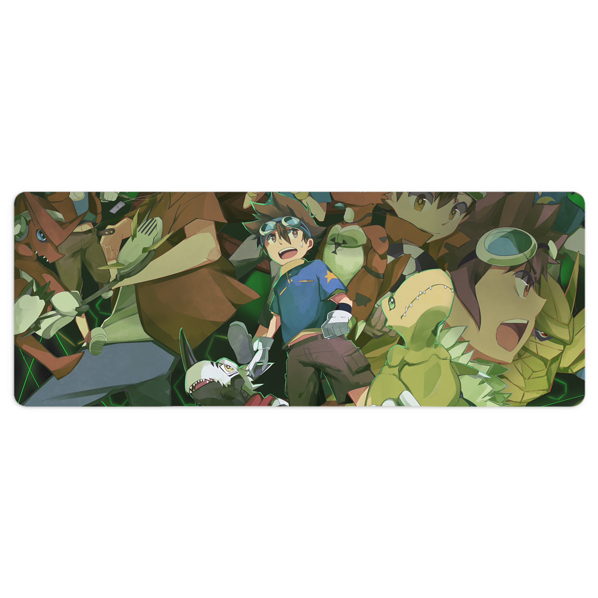 （画像用） Digimon デジタルモンスター/デジモン ステッチ加工 大判デスクマット／滑り止めマウスパッド