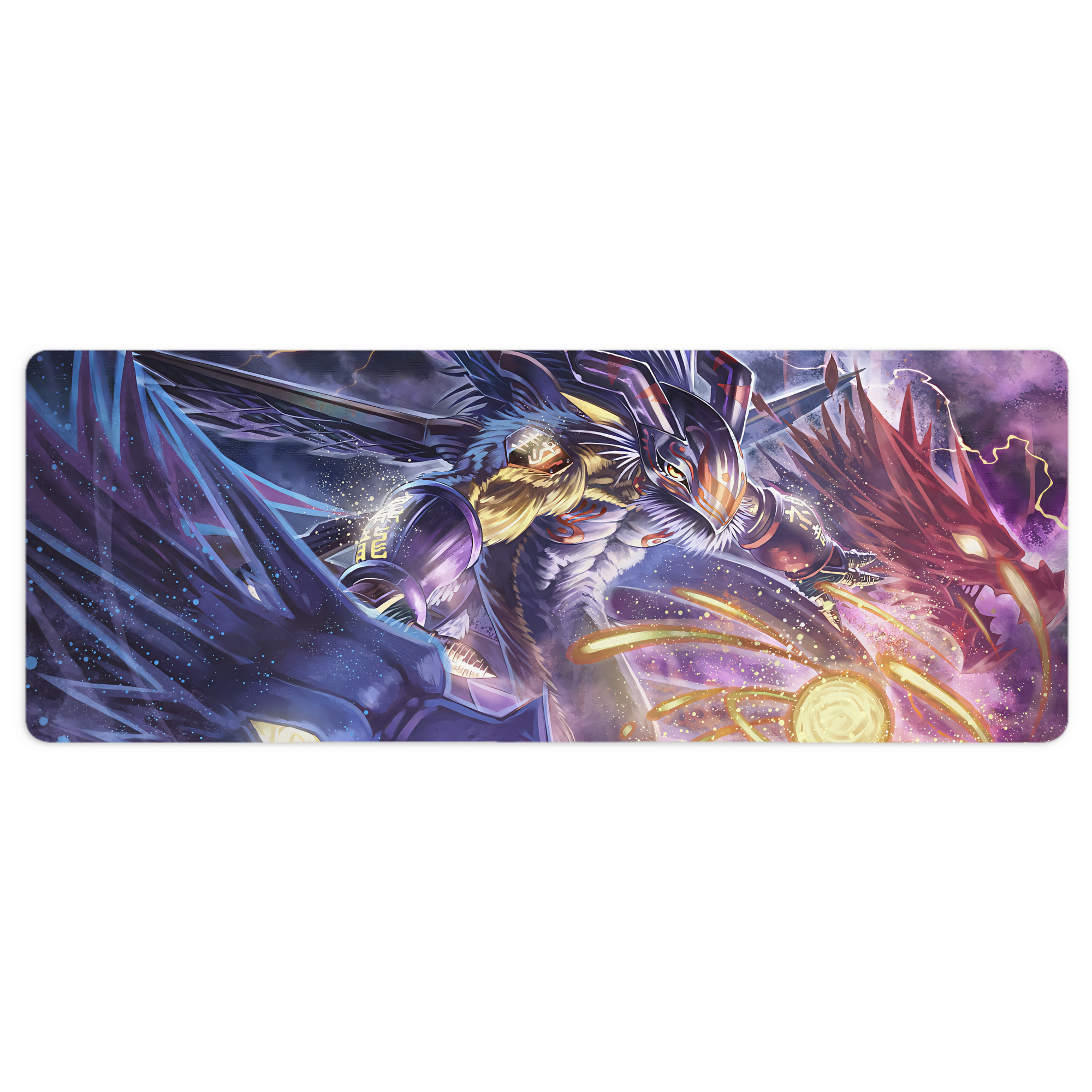 （画像用） Digimon デジタルモンスター/デジモン ステッチ加工 大判デスクマット／滑り止めマウスパッド