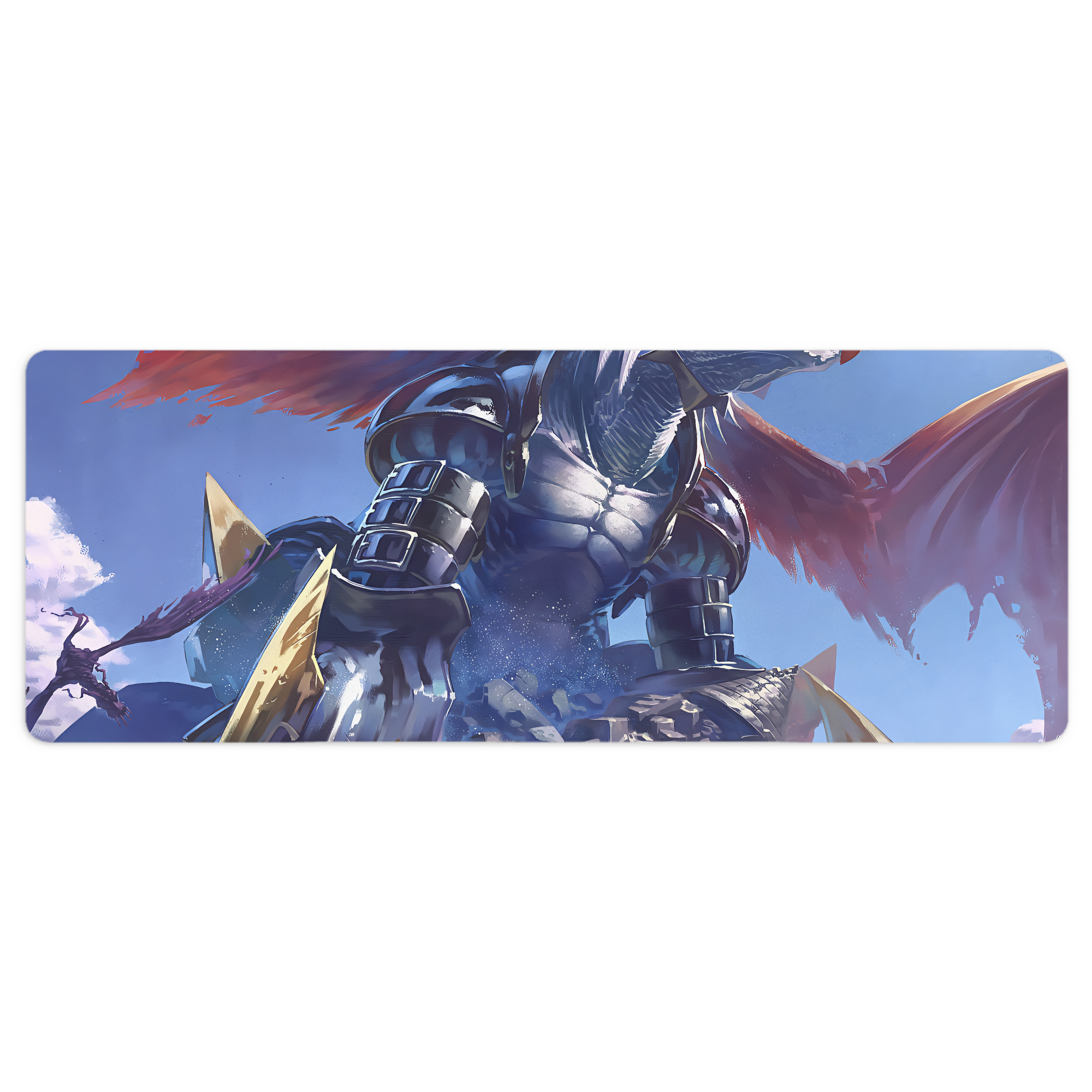 （画像用） Digimon デジタルモンスター/デジモン ステッチ加工 大判デスクマット／滑り止めマウスパッド