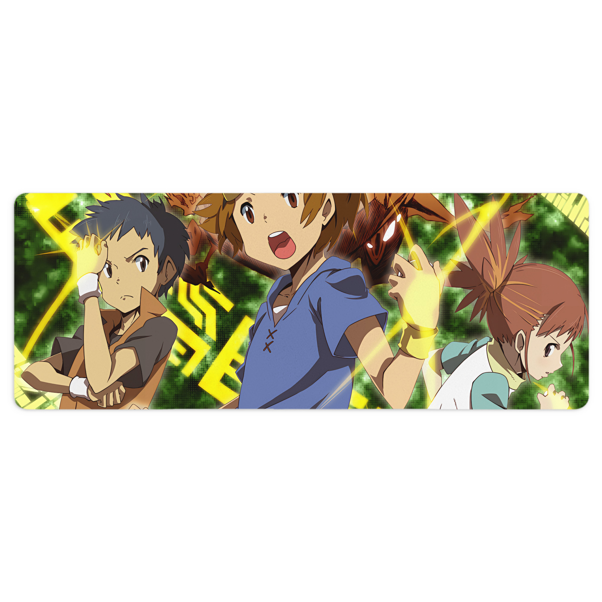 （画像用） Digimon デジタルモンスター/デジモン ステッチ加工 大判デスクマット／滑り止めマウスパッド