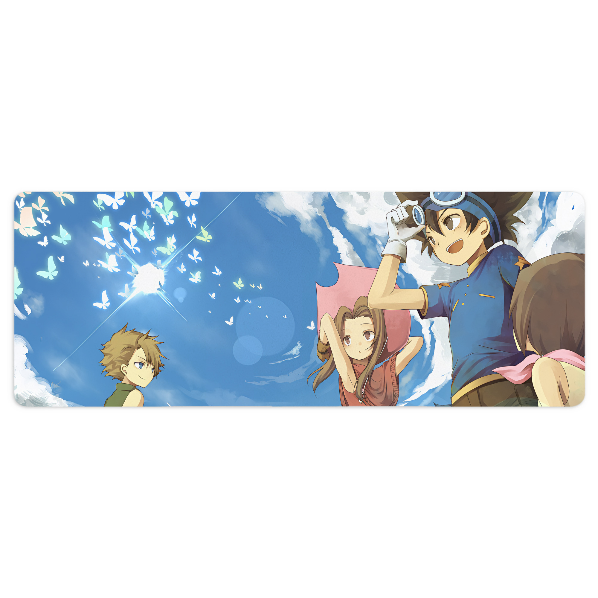 （画像用） Digimon デジタルモンスター/デジモン ステッチ加工 大判デスクマット／滑り止めマウスパッド