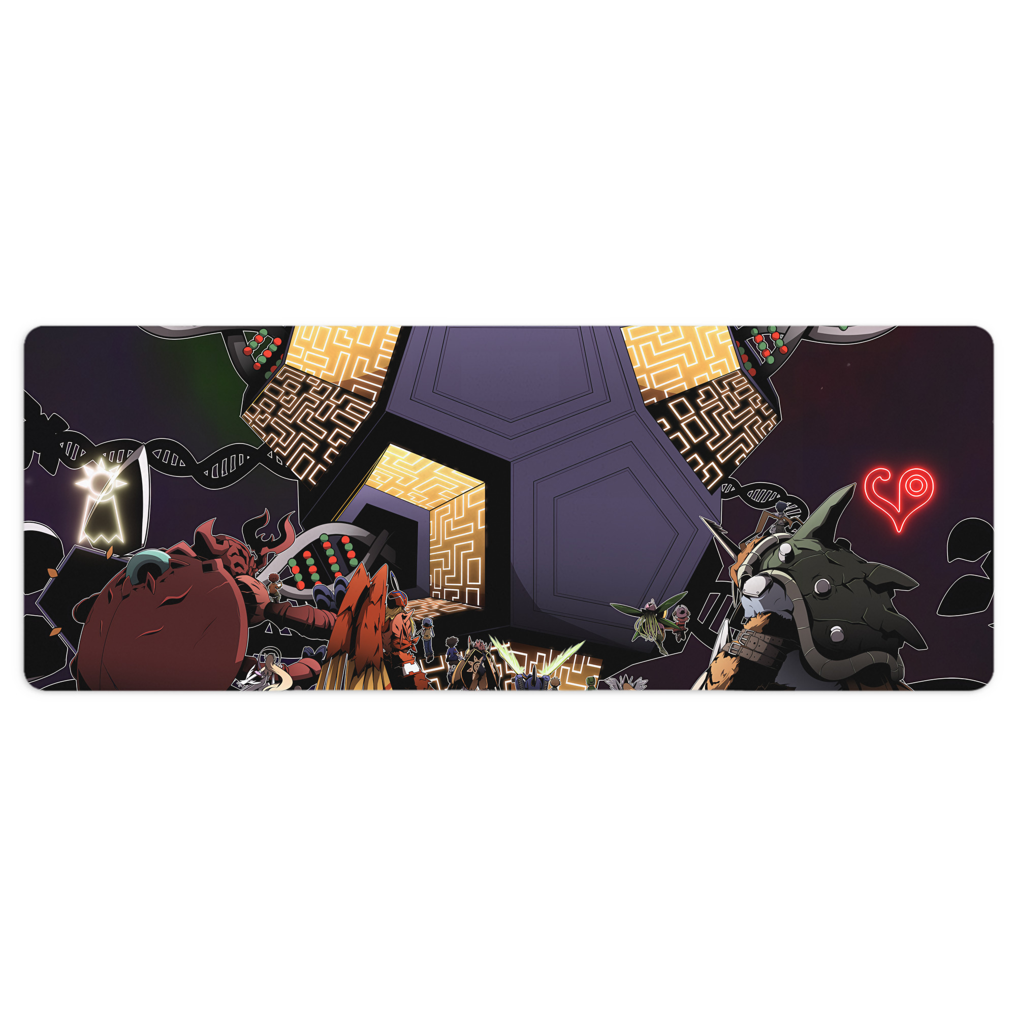 （画像用） Digimon デジタルモンスター/デジモン ステッチ加工 大判デスクマット／滑り止めマウスパッド