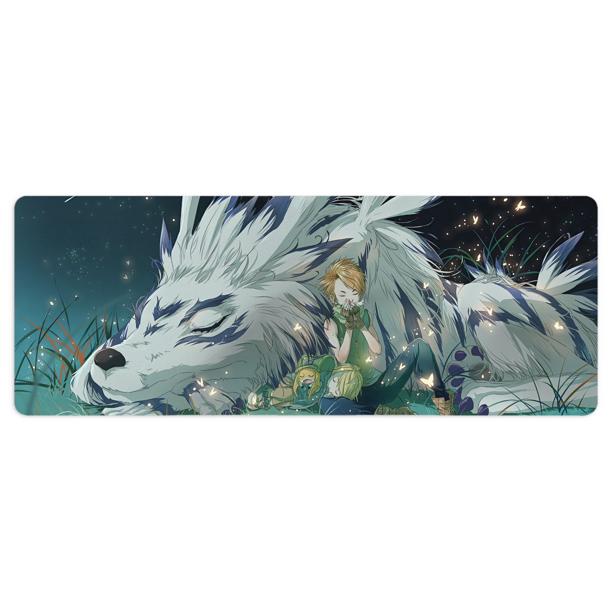 （画像用） Digimon デジタルモンスター/デジモン ステッチ加工 大判デスクマット／滑り止めマウスパッド