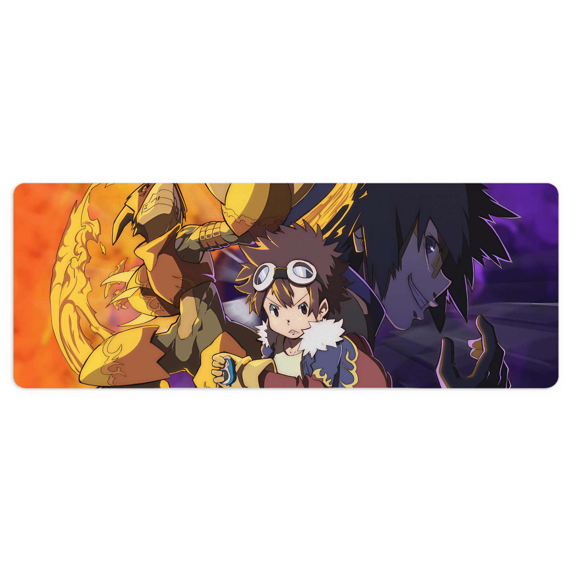 （画像用） Digimon デジタルモンスター/デジモン ステッチ加工 大判デスクマット／滑り止めマウスパッド