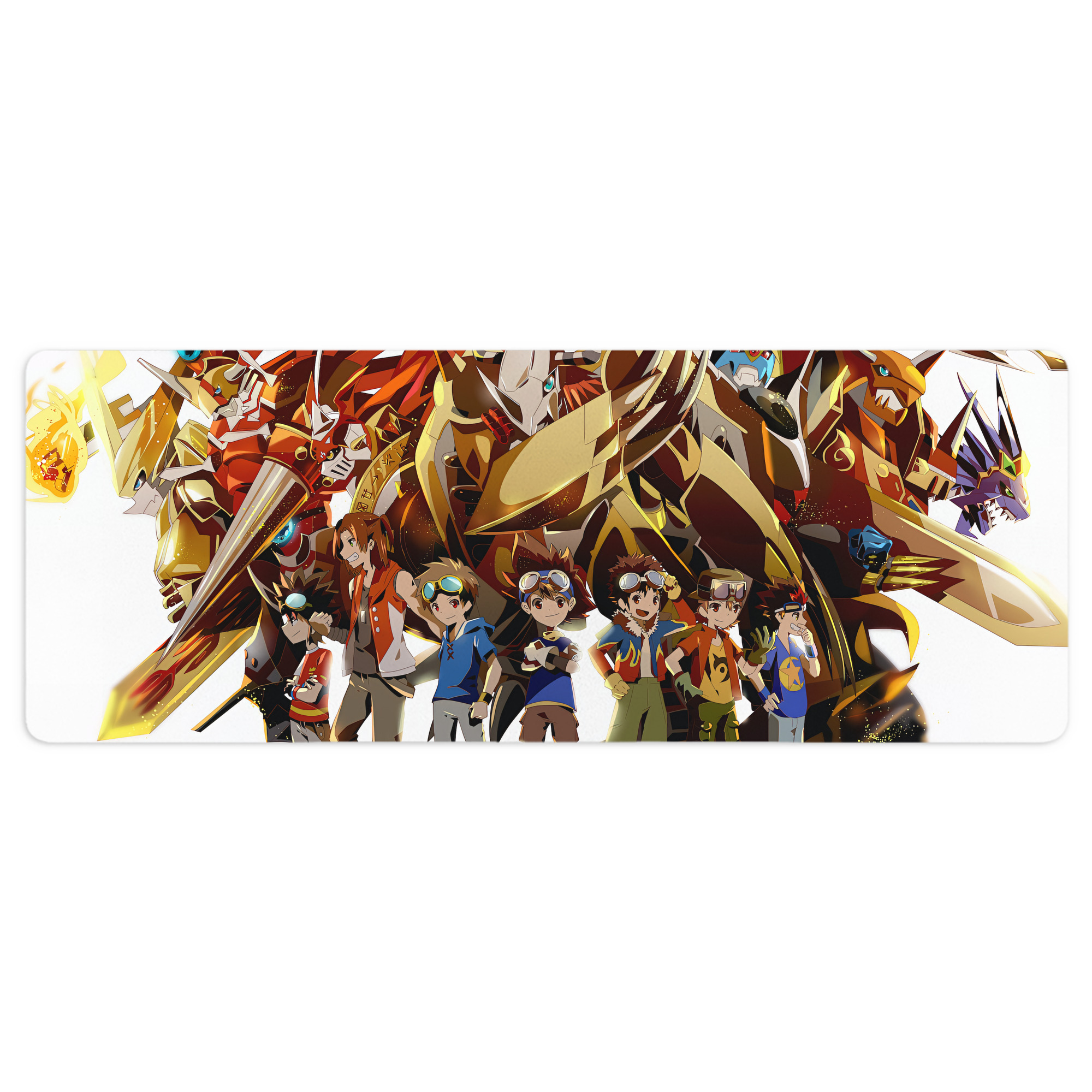 （画像用） Digimon デジタルモンスター/デジモン ステッチ加工 大判デスクマット／滑り止めマウスパッド