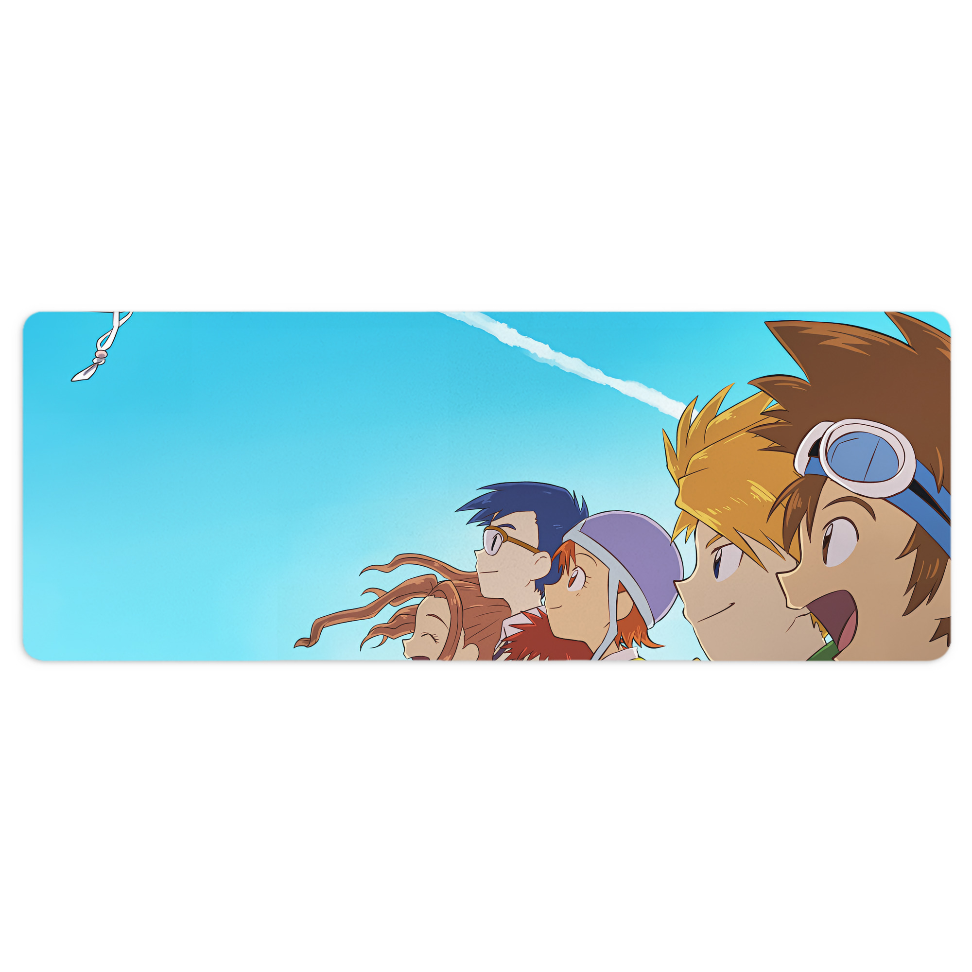 （画像用） Digimon デジタルモンスター/デジモン ステッチ加工 大判デスクマット／滑り止めマウスパッド