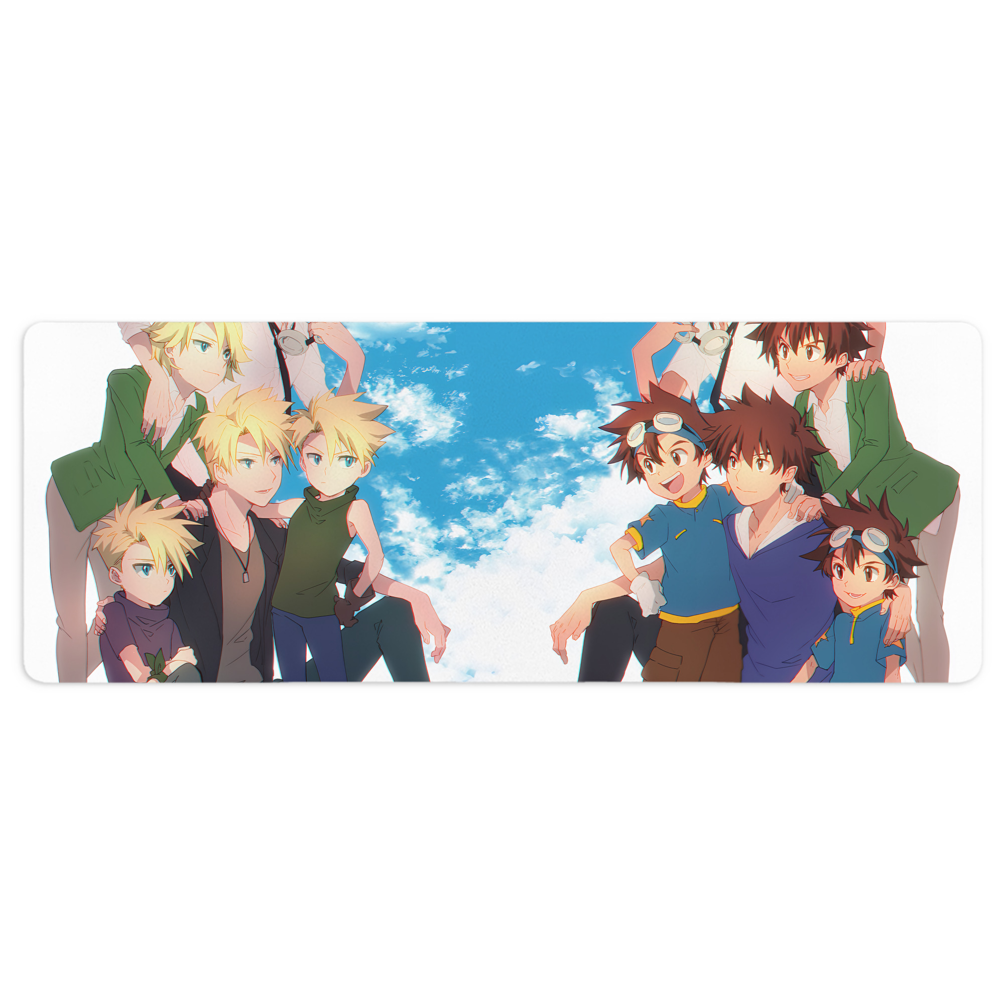 （画像用） Digimon デジタルモンスター/デジモン ステッチ加工 大判デスクマット／滑り止めマウスパッド