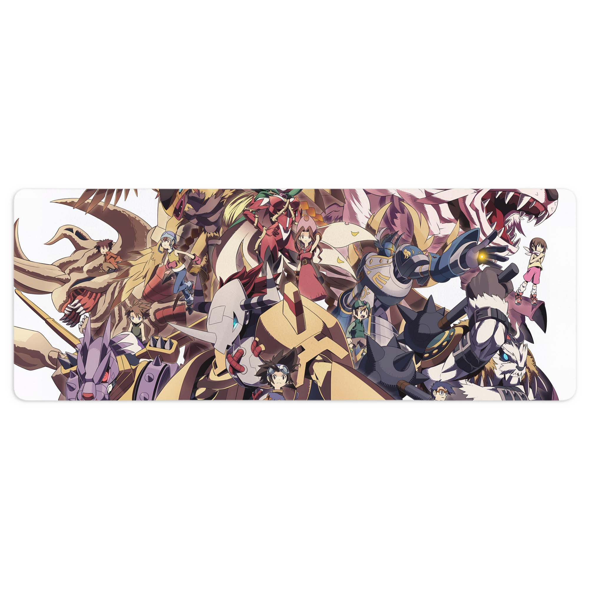 （画像用） Digimon デジタルモンスター/デジモン ステッチ加工 大判デスクマット／滑り止めマウスパッド