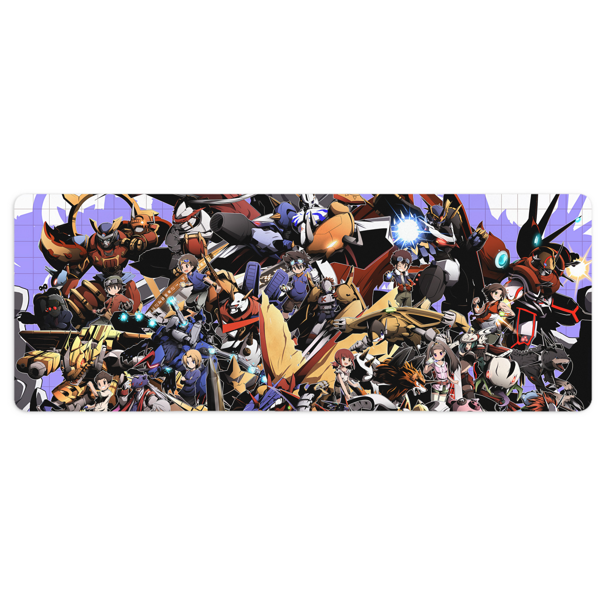 （画像用） Digimon デジタルモンスター/デジモン ステッチ加工 大判デスクマット／滑り止めマウスパッド