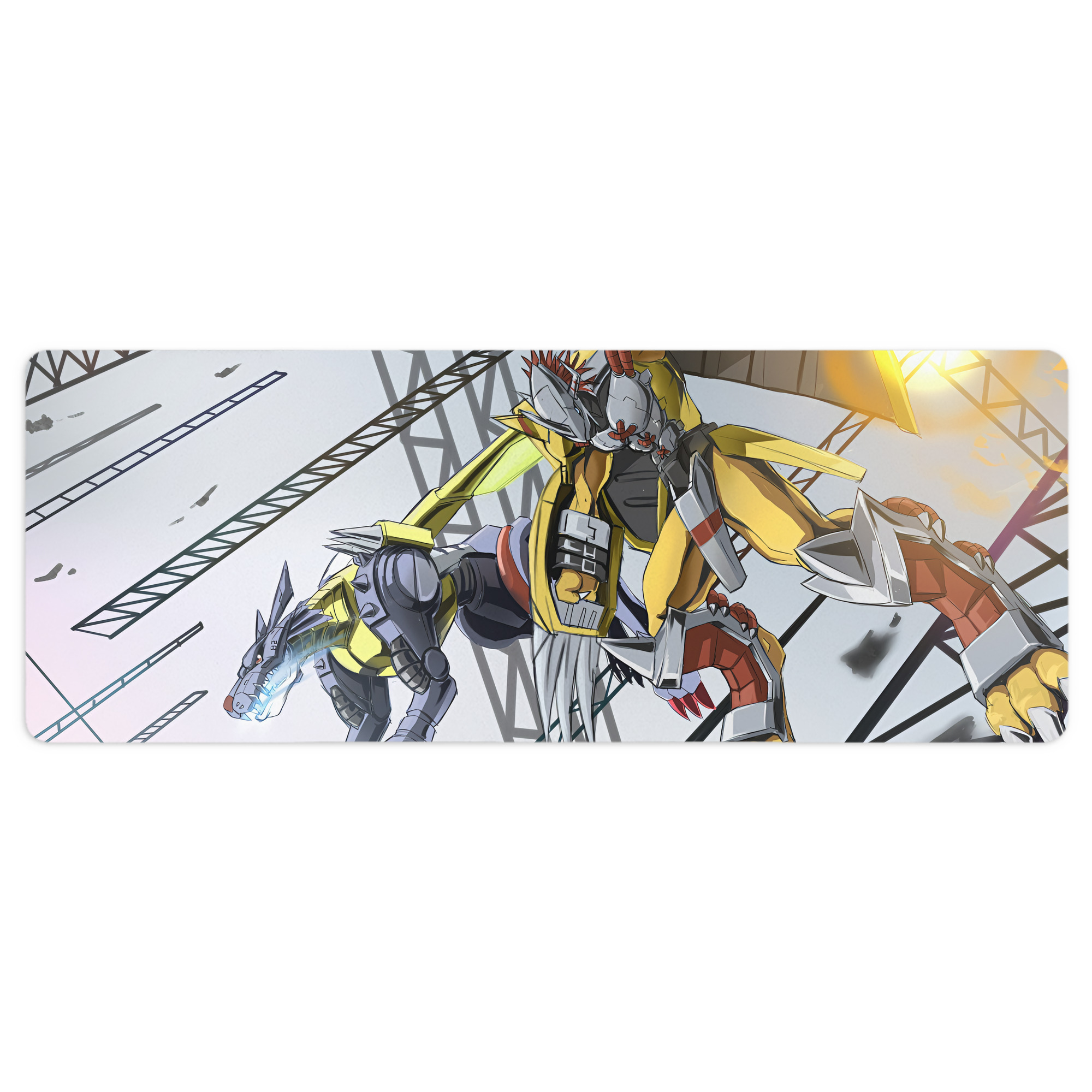 （画像用） Digimon デジタルモンスター/デジモン ステッチ加工 大判デスクマット／滑り止めマウスパッド