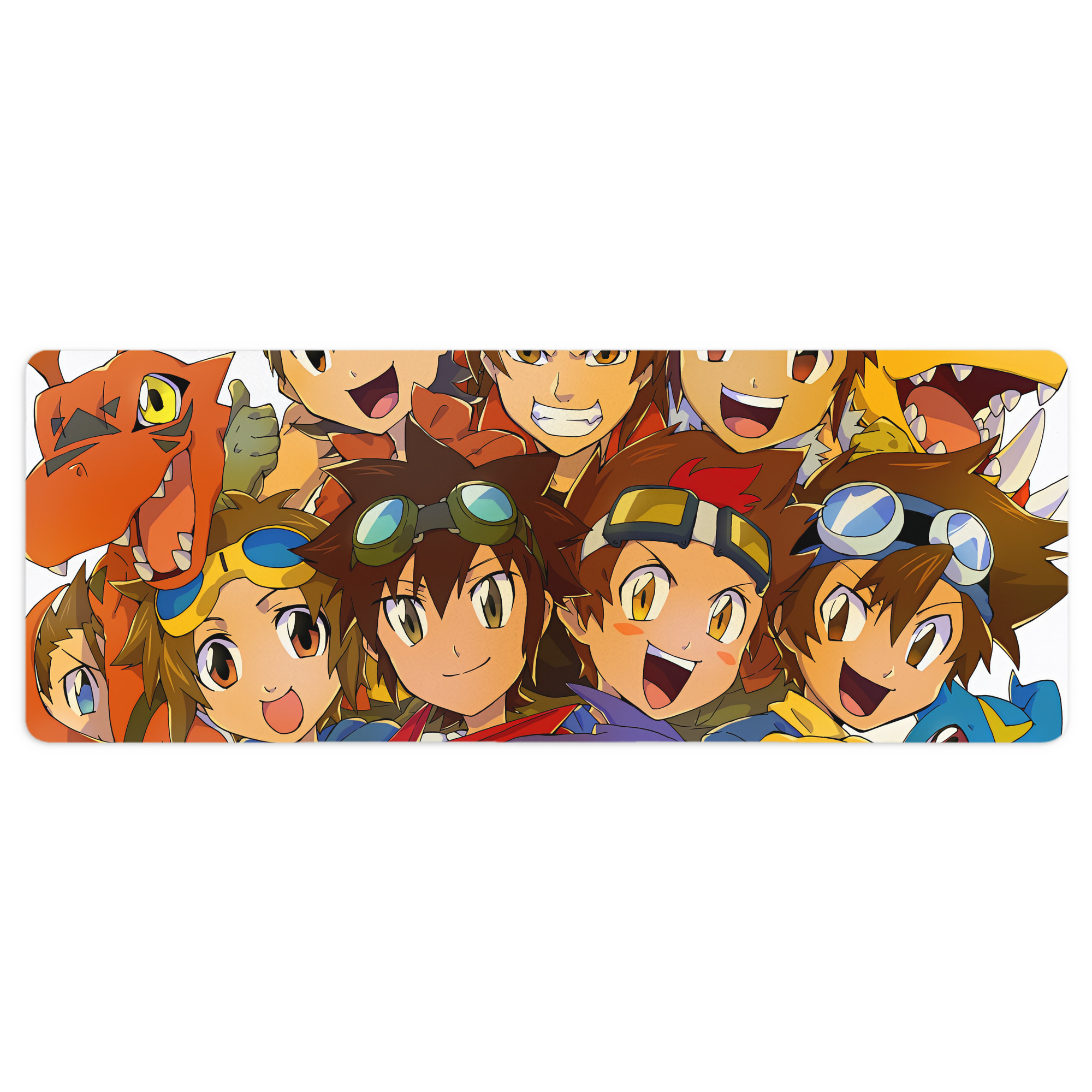 （画像用） Digimon デジタルモンスター/デジモン ステッチ加工 大判デスクマット／滑り止めマウスパッド