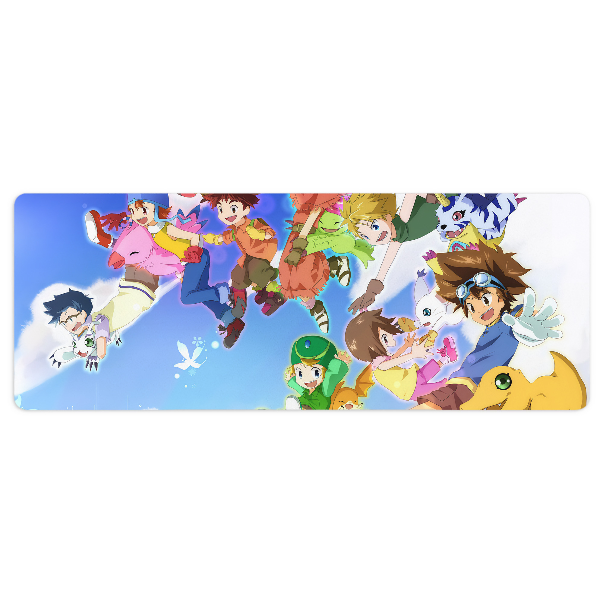 （画像用） Digimon デジタルモンスター/デジモン ステッチ加工 大判デスクマット／滑り止めマウスパッド