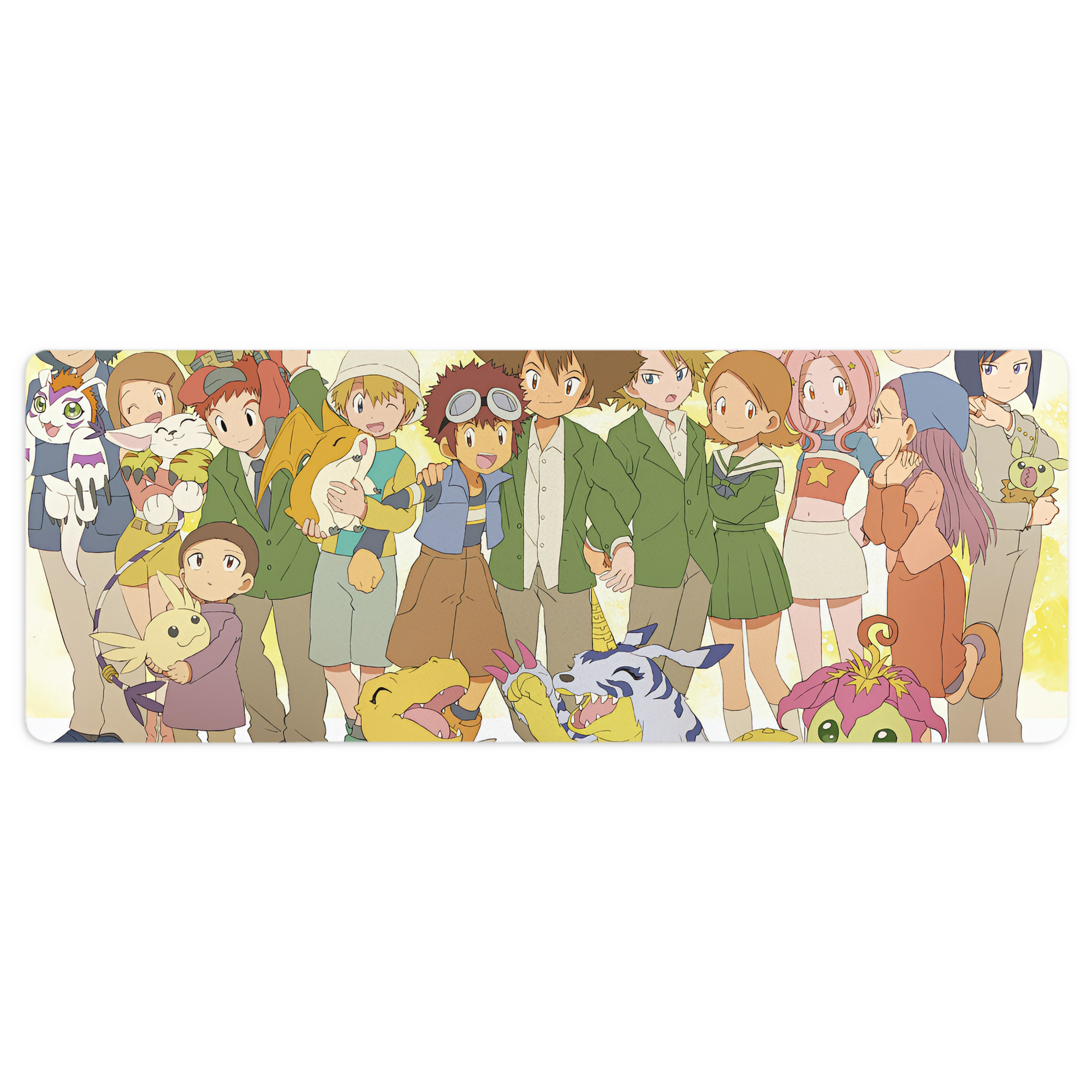 （画像用） Digimon デジタルモンスター/デジモン ステッチ加工 大判デスクマット／滑り止めマウスパッド