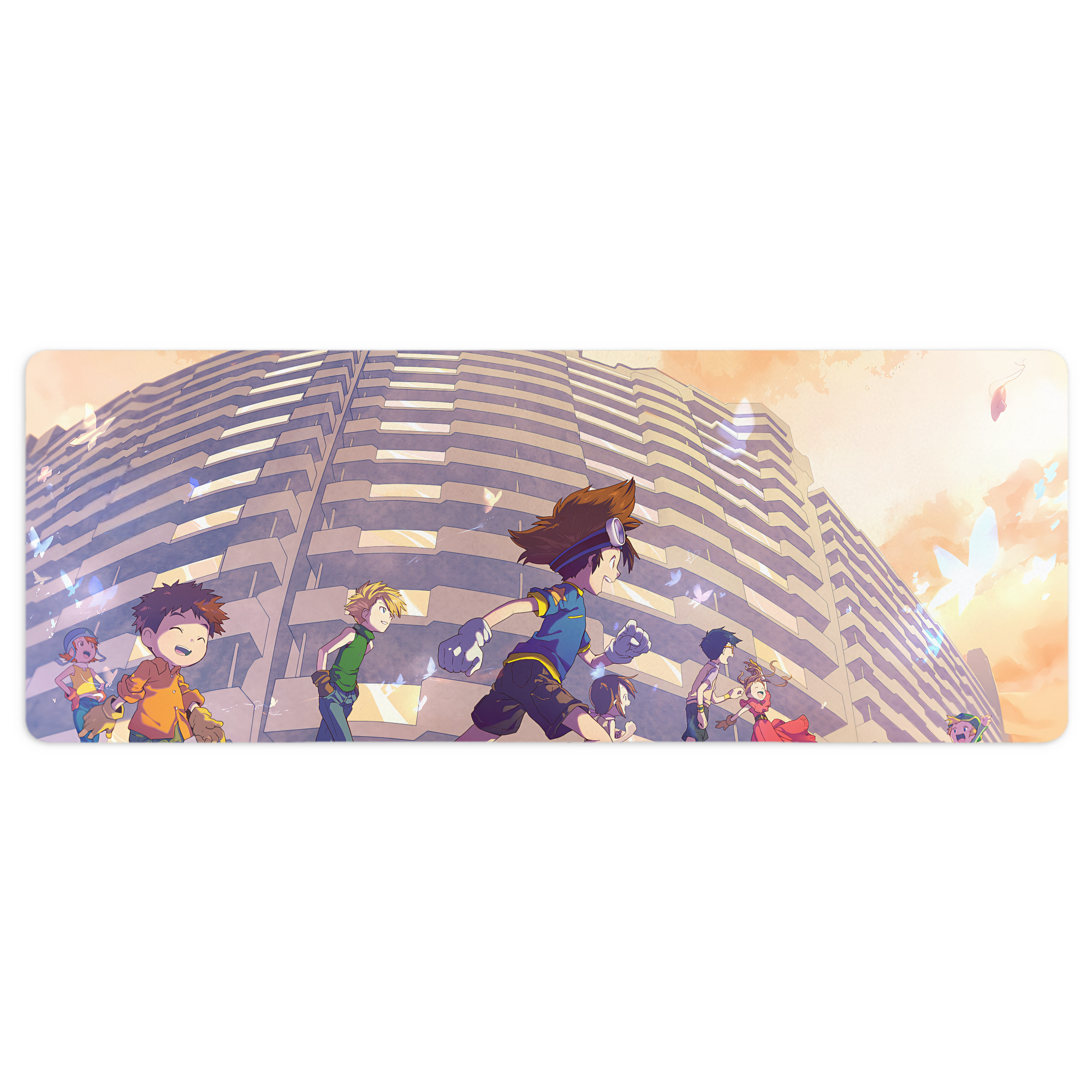 （画像用） Digimon デジタルモンスター/デジモン ステッチ加工 大判デスクマット／滑り止めマウスパッド