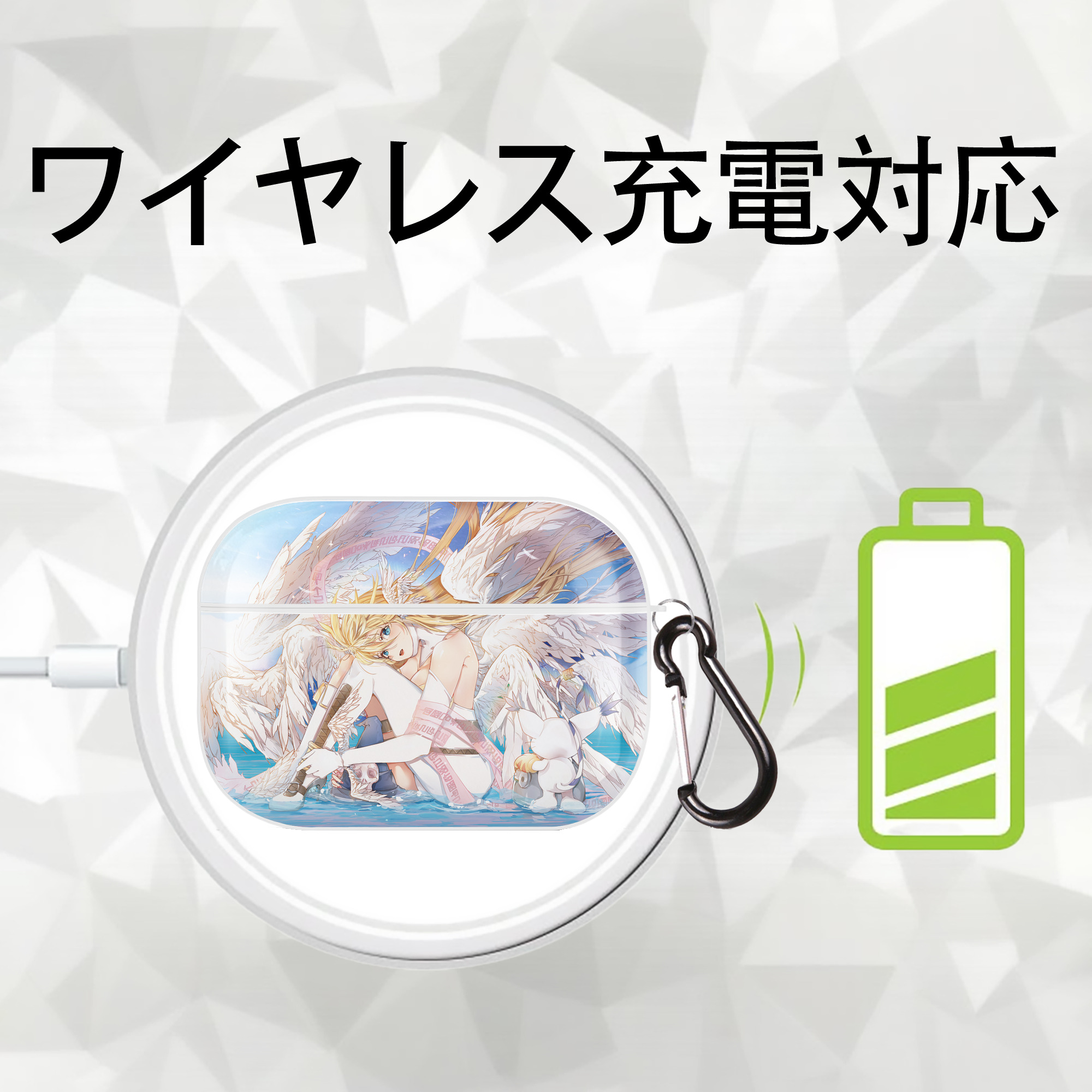 Digimon デジタルモンスター/デジモン 【AirPods Pro用】ハードシェル保護ケース 耐衝撃・防指紋・カラビナ付き商品仕様
