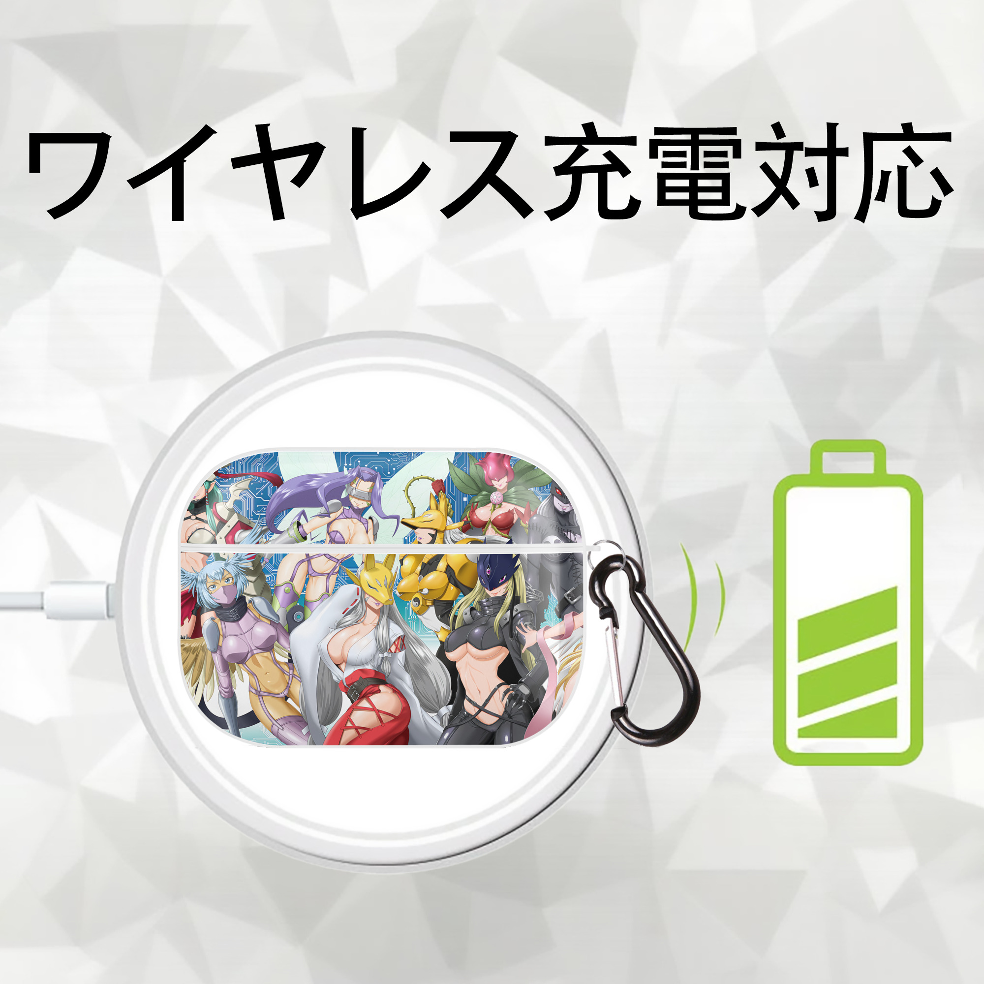 Digimon デジタルモンスター/デジモン 【AirPods Pro用】ハードシェル保護ケース 耐衝撃・防指紋・カラビナ付き商品仕様