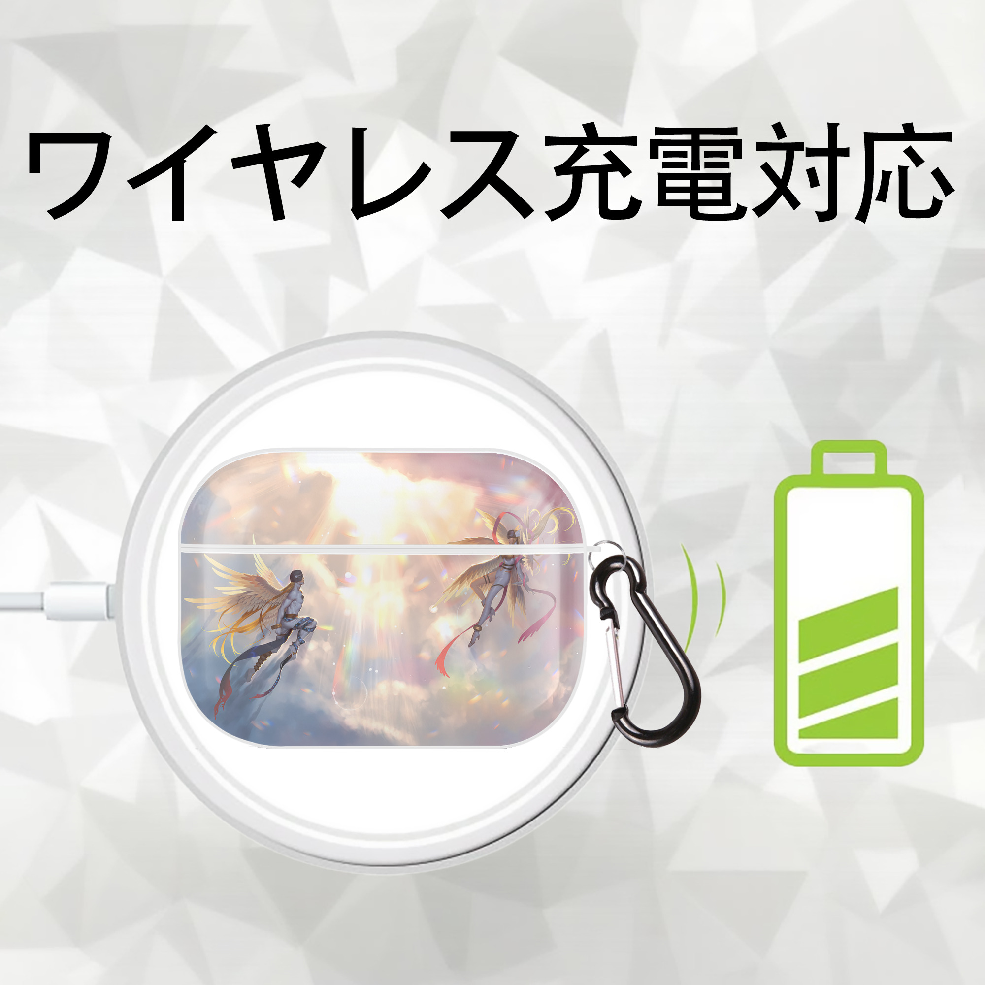 Digimon デジタルモンスター/デジモン 【AirPods Pro用】ハードシェル保護ケース 耐衝撃・防指紋・カラビナ付き商品仕様