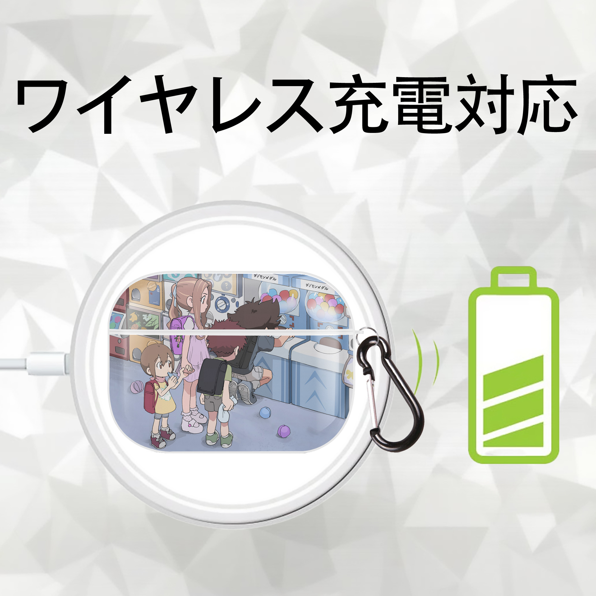 Digimon デジタルモンスター/デジモン 【AirPods Pro用】ハードシェル保護ケース 耐衝撃・防指紋・カラビナ付き商品仕様