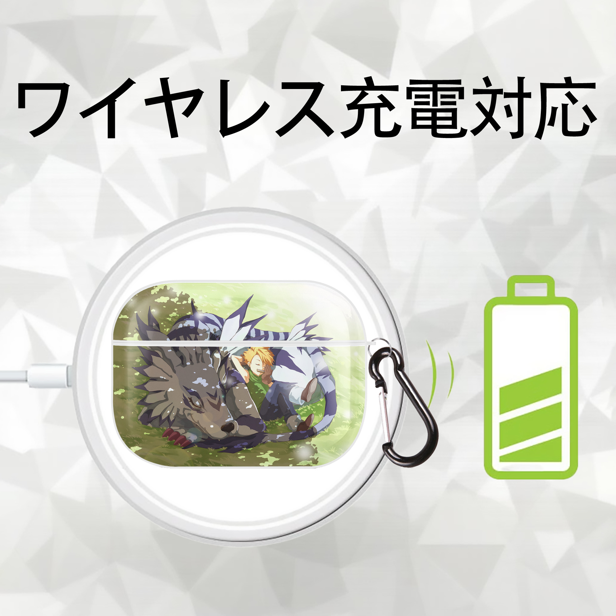 Digimon デジタルモンスター/デジモン 【AirPods Pro用】ハードシェル保護ケース 耐衝撃・防指紋・カラビナ付き商品仕様