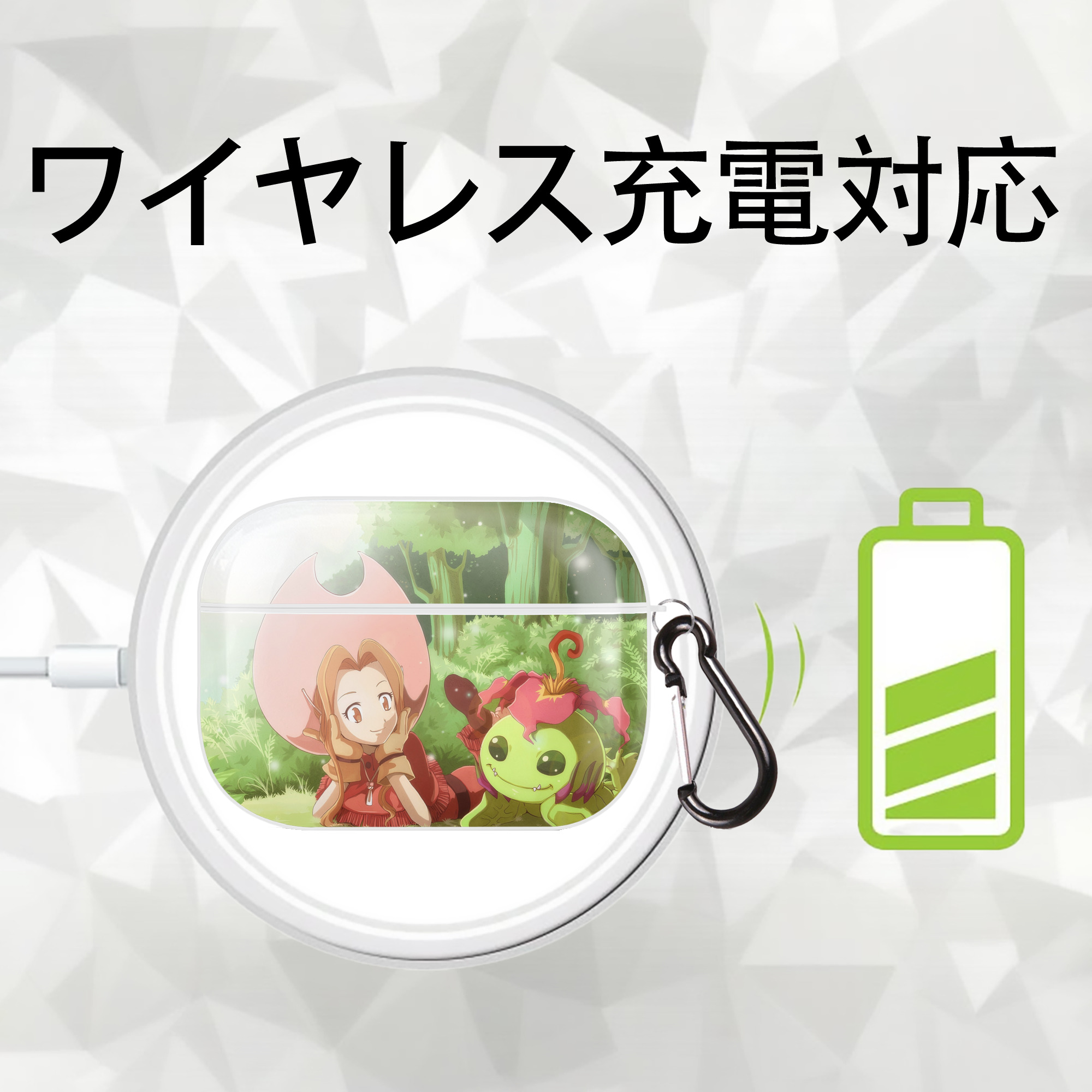 Digimon デジタルモンスター/デジモン 【AirPods Pro用】ハードシェル保護ケース 耐衝撃・防指紋・カラビナ付き商品仕様