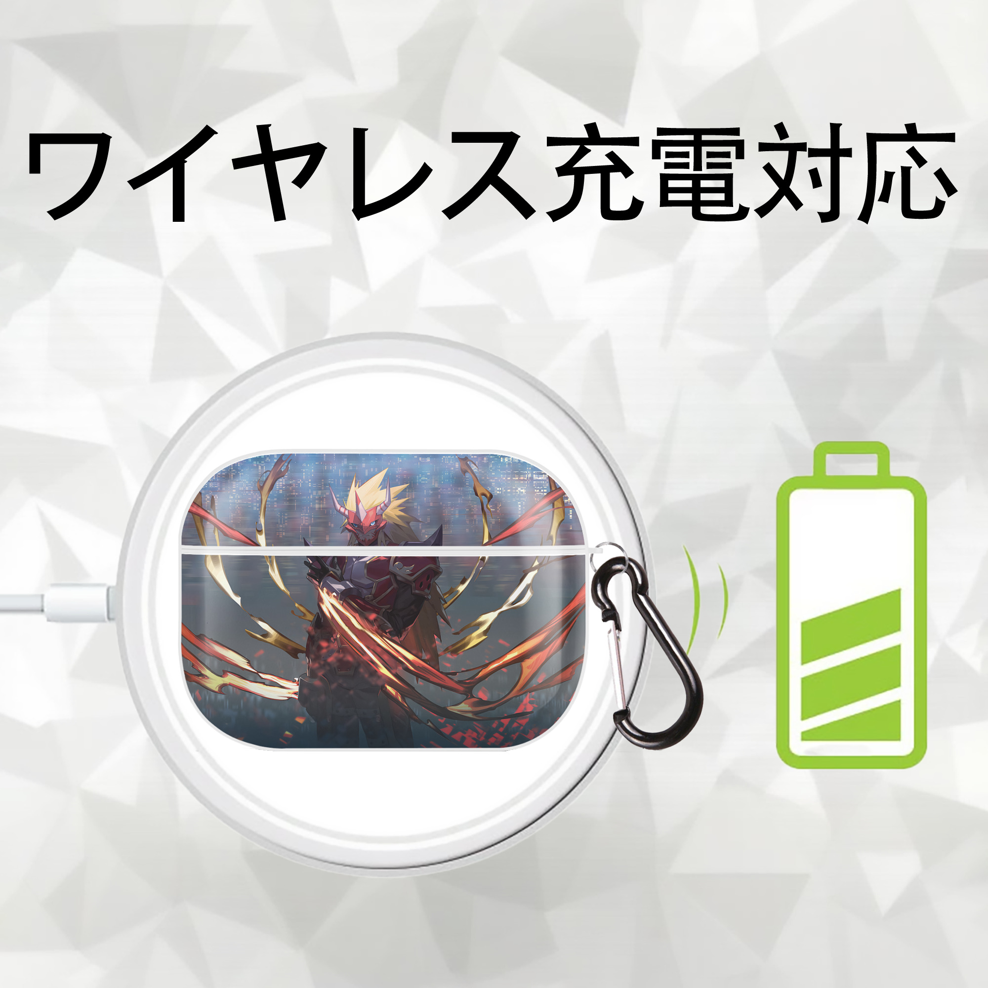 Digimon デジタルモンスター/デジモン 【AirPods Pro用】ハードシェル保護ケース 耐衝撃・防指紋・カラビナ付き商品仕様