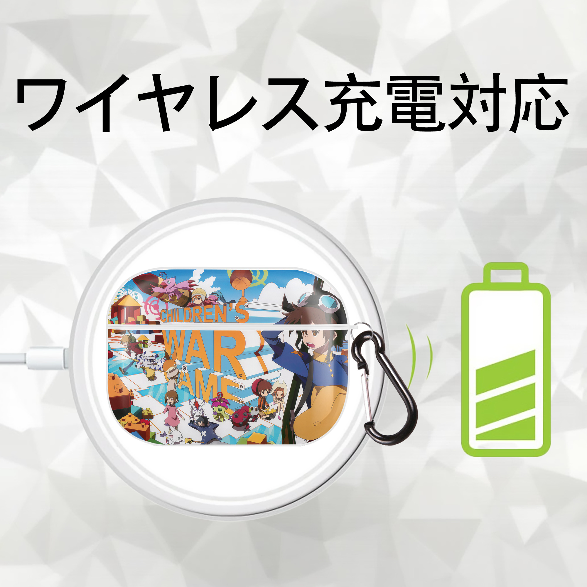 Digimon デジタルモンスター/デジモン 【AirPods Pro用】ハードシェル保護ケース 耐衝撃・防指紋・カラビナ付き商品仕様