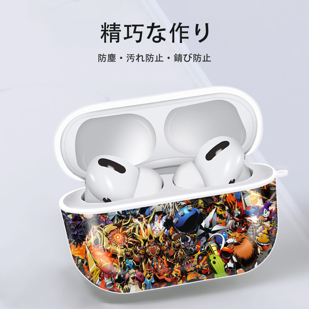 Digimon デジタルモンスター/デジモン 【AirPods Pro用】ハードシェル保護ケース 耐衝撃・防指紋・カラビナ付き商品仕様