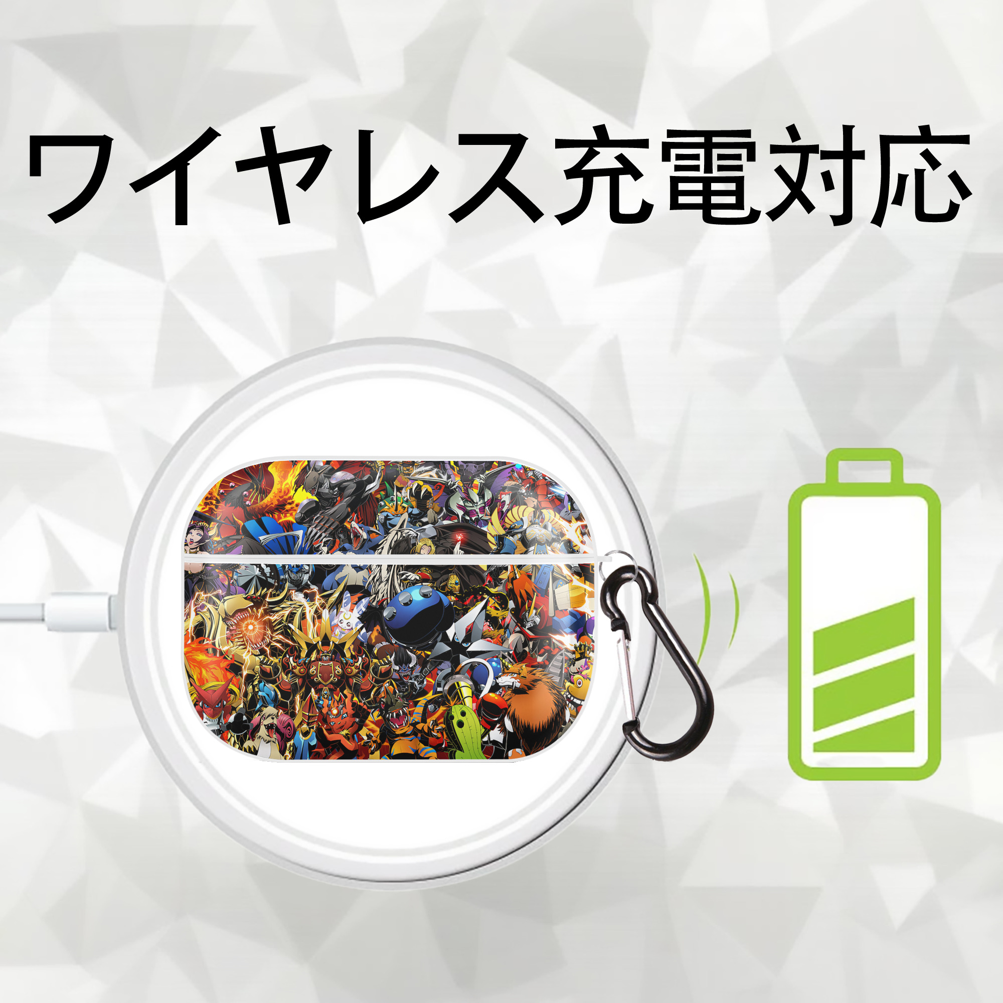 Digimon デジタルモンスター/デジモン 【AirPods Pro用】ハードシェル保護ケース 耐衝撃・防指紋・カラビナ付き商品仕様