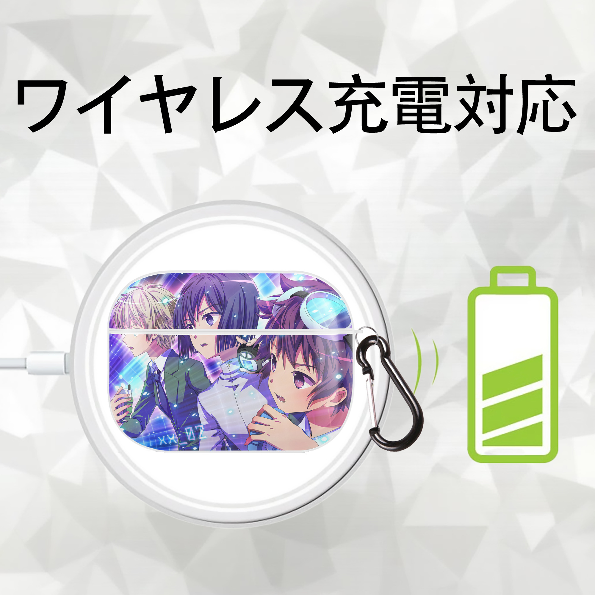Digimon デジタルモンスター/デジモン 【AirPods Pro用】ハードシェル保護ケース 耐衝撃・防指紋・カラビナ付き商品仕様
