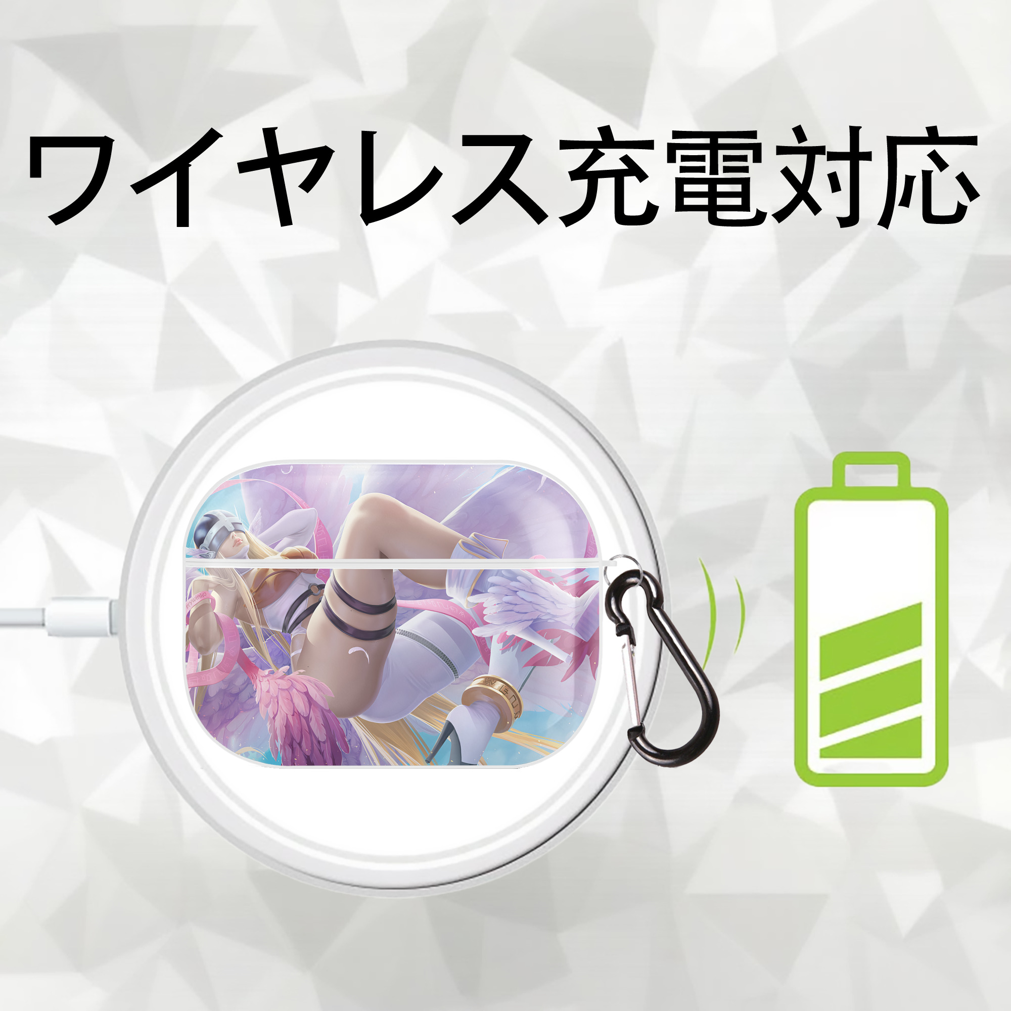 Digimon デジタルモンスター/デジモン 【AirPods Pro用】ハードシェル保護ケース 耐衝撃・防指紋・カラビナ付き商品仕様