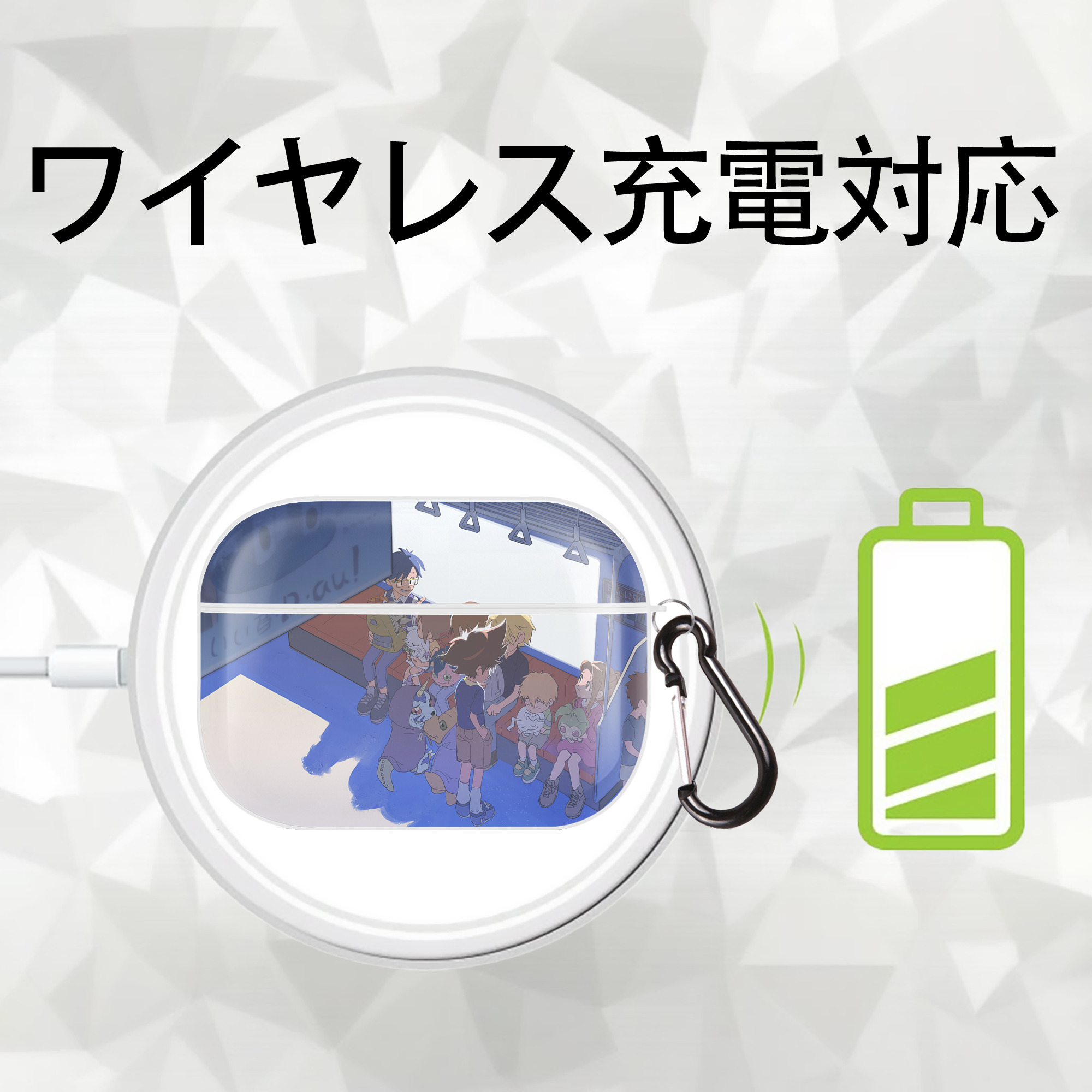 Digimon デジタルモンスター/デジモン 【AirPods Pro用】ハードシェル保護ケース 耐衝撃・防指紋・カラビナ付き商品仕様