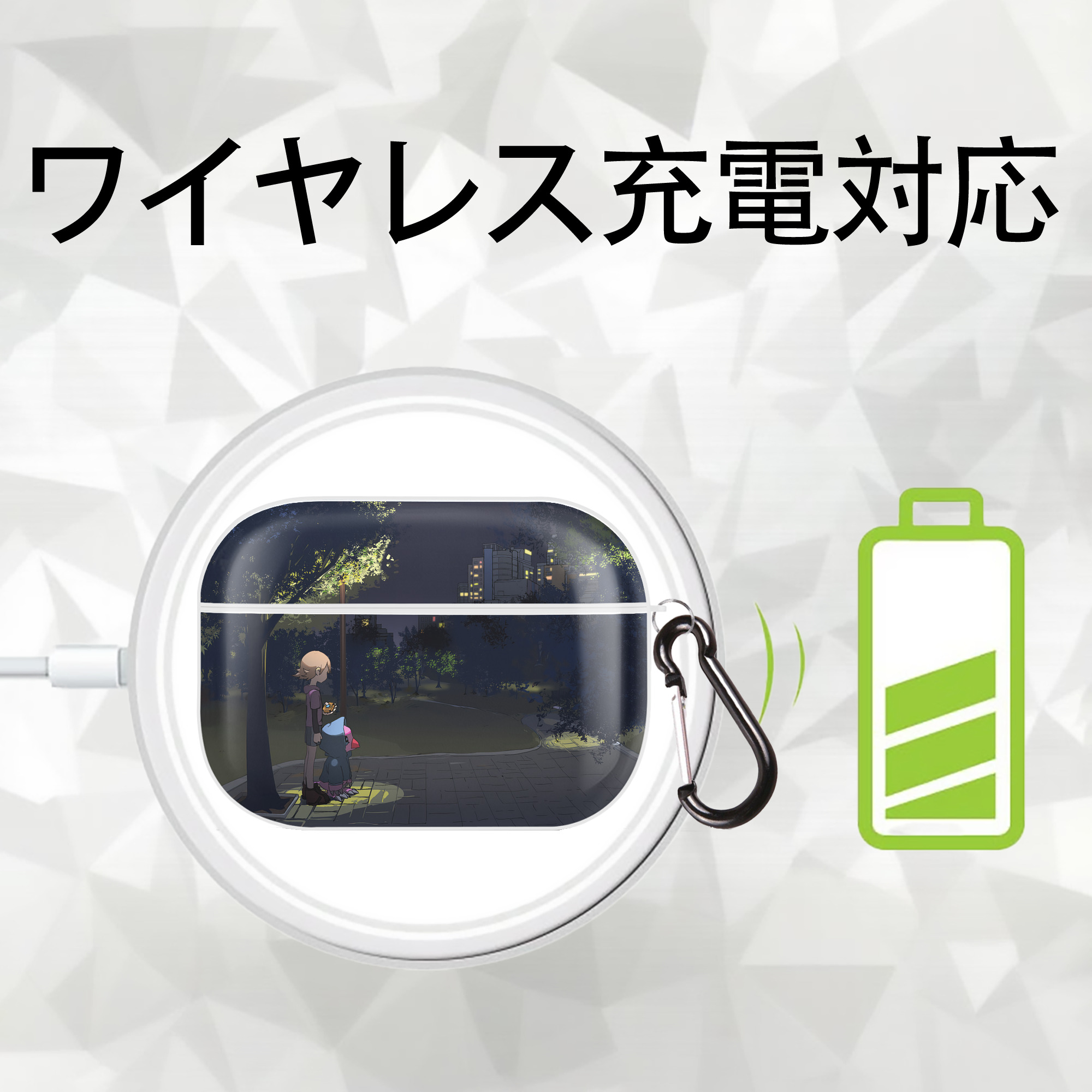 Digimon デジタルモンスター/デジモン 【AirPods Pro用】ハードシェル保護ケース 耐衝撃・防指紋・カラビナ付き商品仕様