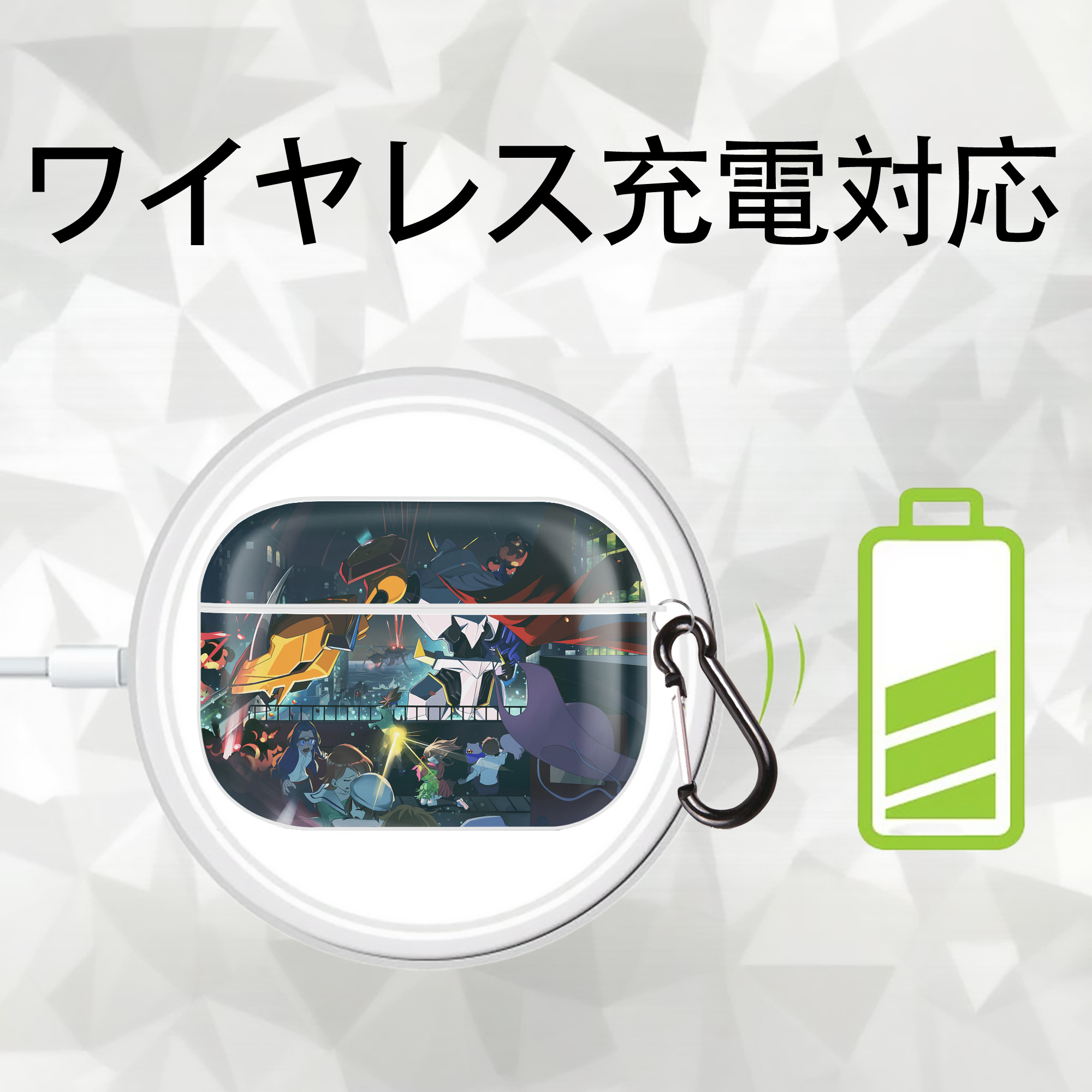 Digimon デジタルモンスター/デジモン 【AirPods Pro用】ハードシェル保護ケース 耐衝撃・防指紋・カラビナ付き商品仕様