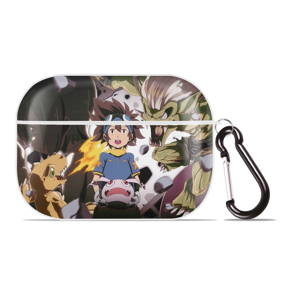 （画像用） Digimon デジタルモンスター/デジモン 【AirPods Pro用】ハードシェル保護ケース 耐衝撃・防指紋・カラビナ付き商品仕様