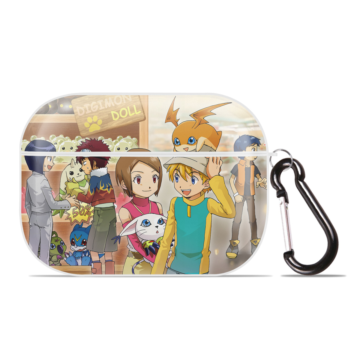 （画像用） Digimon デジタルモンスター/デジモン 【AirPods Pro用】ハードシェル保護ケース 耐衝撃・防指紋・カラビナ付き商品仕様