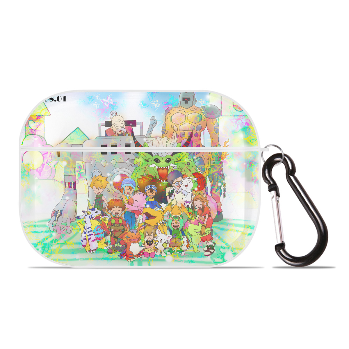 （画像用） Digimon デジタルモンスター/デジモン 【AirPods Pro用】ハードシェル保護ケース 耐衝撃・防指紋・カラビナ付き商品仕様